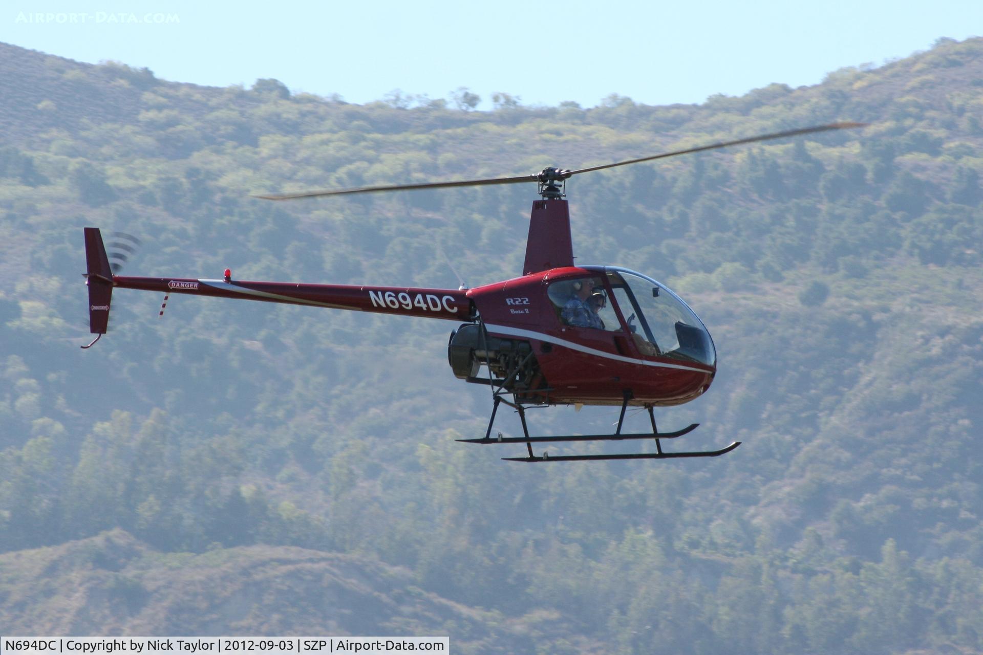 N694DC, 2004 Robinson R22 Beta C/N 3573, Landing west end