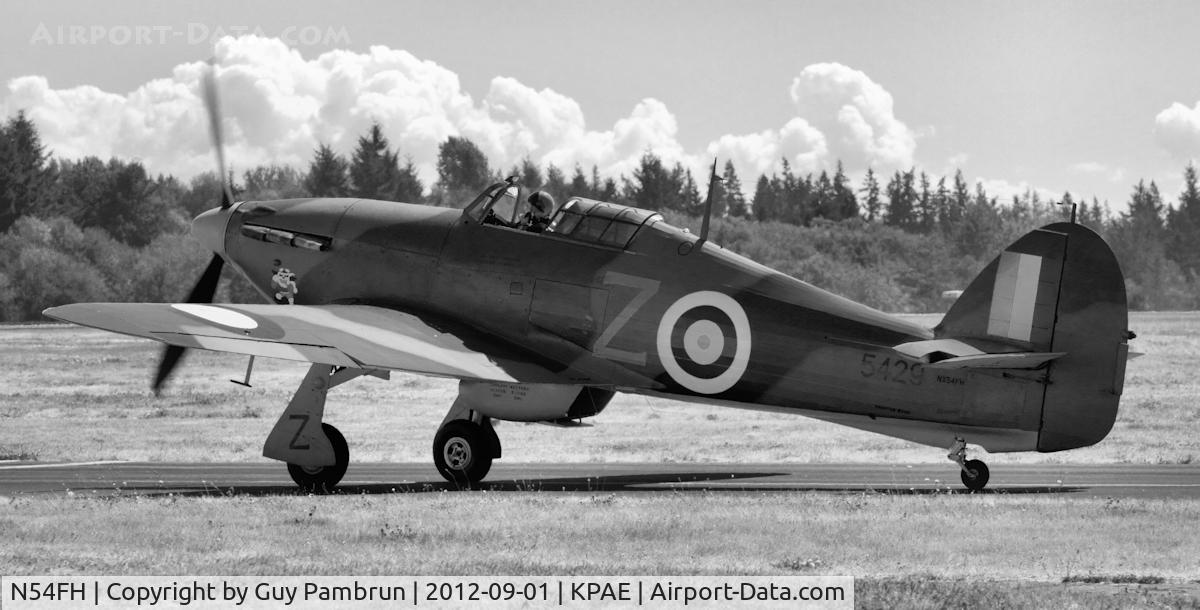 N54FH, 1941 Hawker (CCF) Hurricane Mk12A C/N CCF/R32007, Historic Flight Foundation 2012