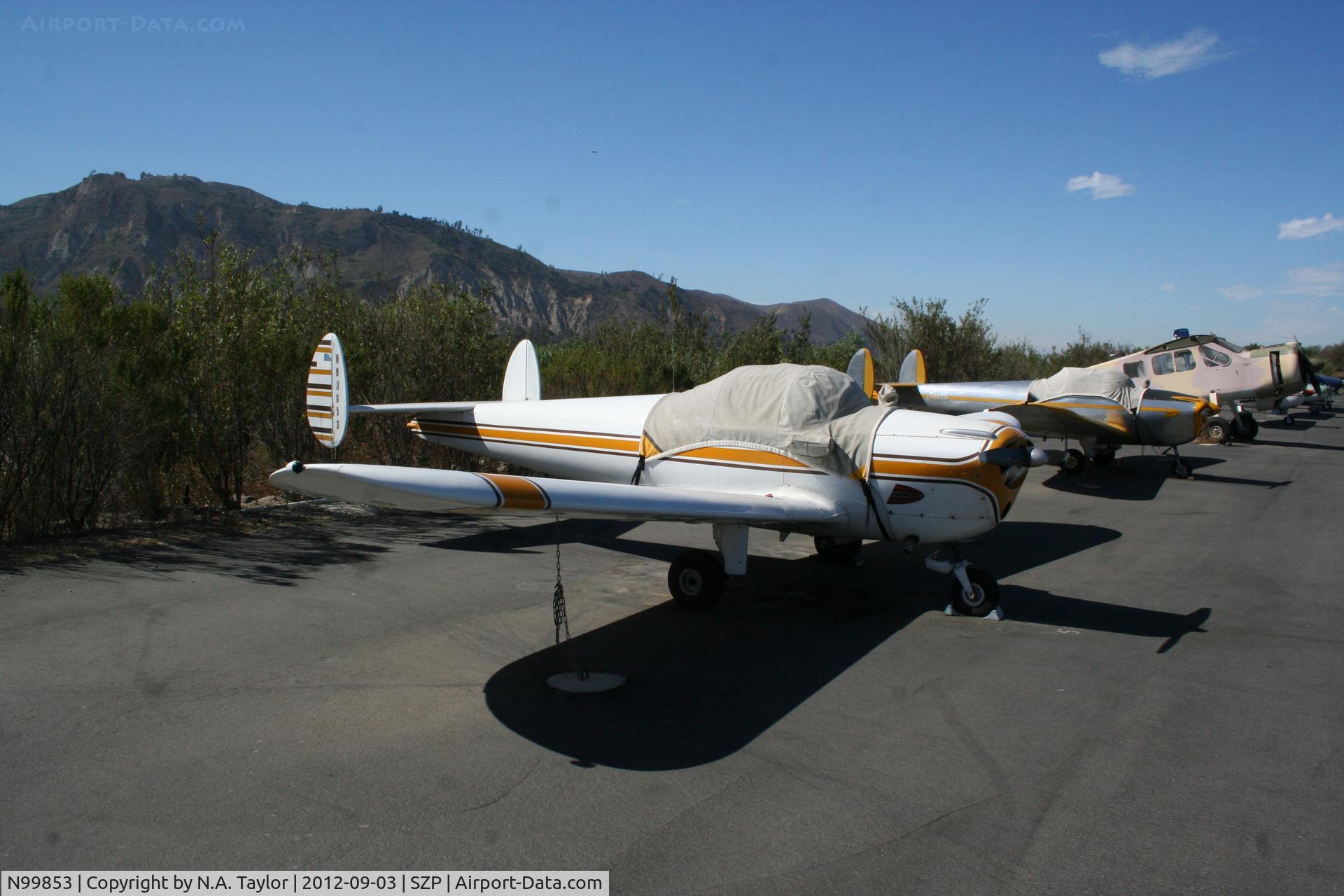 N99853, 1946 Erco 415C Ercoupe C/N 2476, Parked along the river