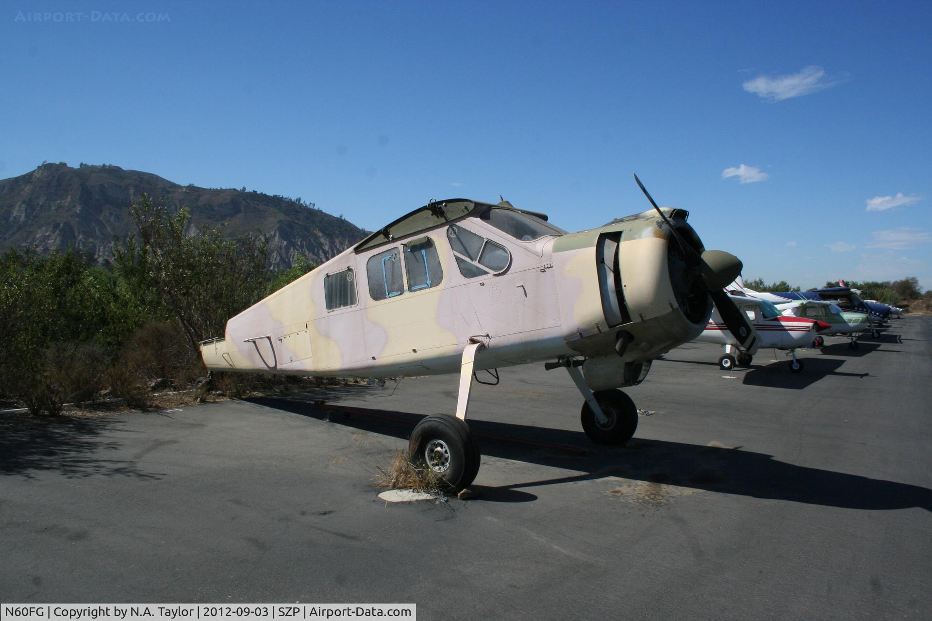 N60FG, Max Holste MH-1521M Broussard C/N 214, Parked along the river