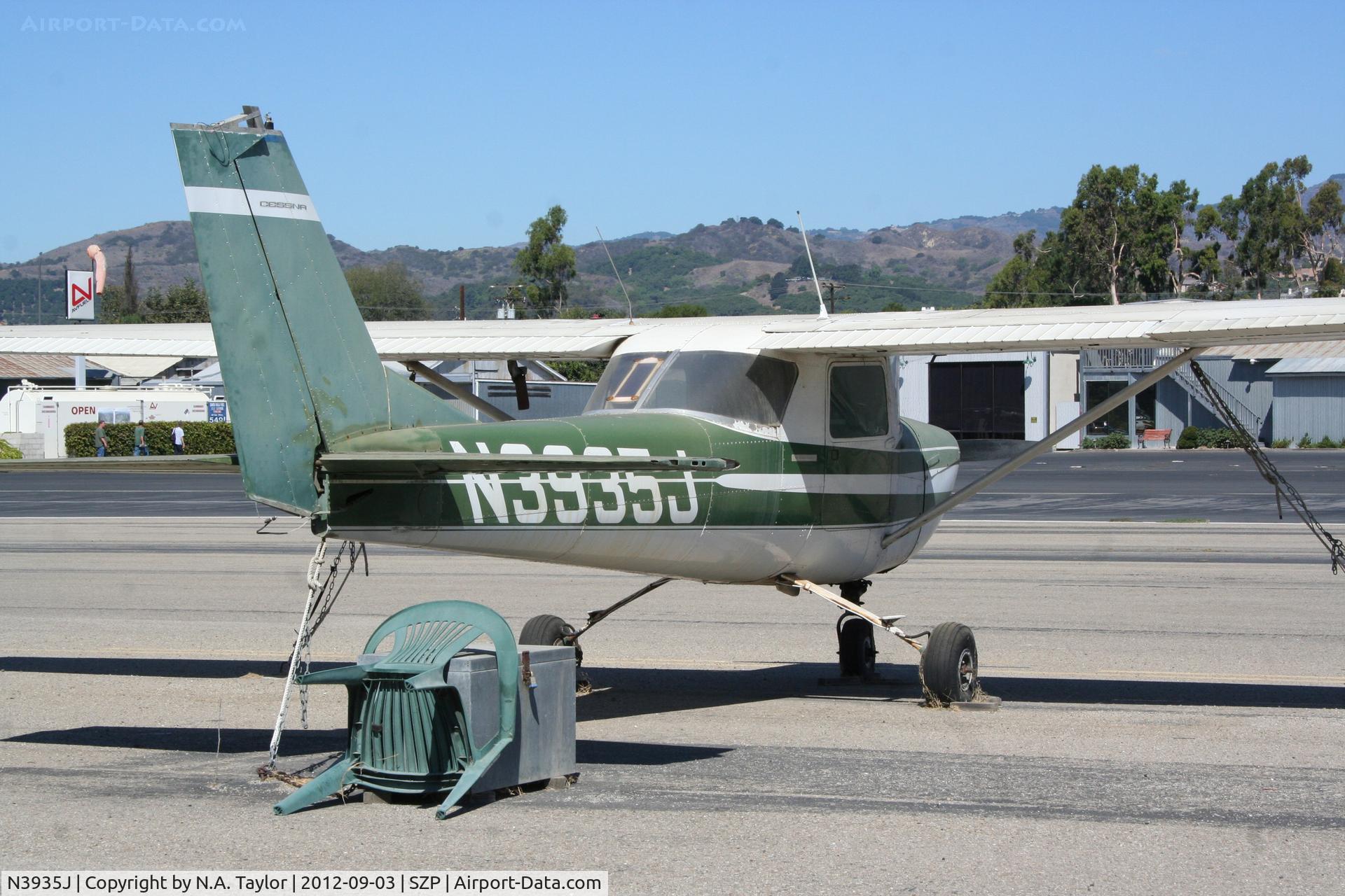 N3935J, 1966 Cessna 150G C/N 15065235, Sitting at Santa Paula