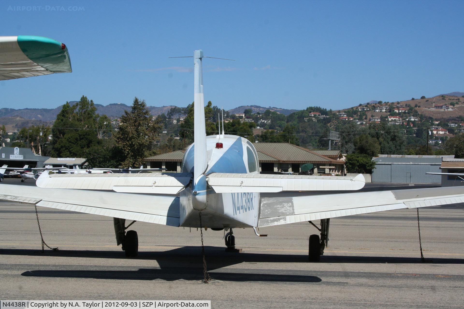 N4438R, 1963 Beech 35-B33 Debonair C/N CD-638, Sitting at Santa Paula