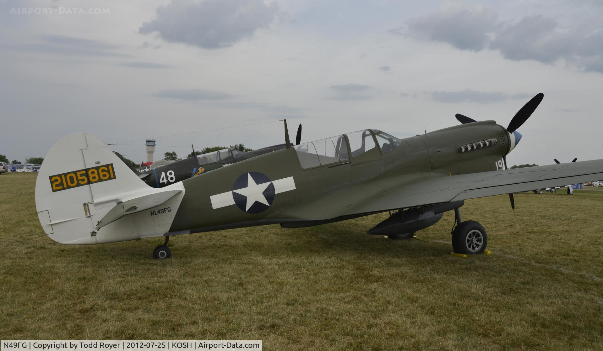 N49FG, 1943 Curtiss P-40N Warhawk C/N 29623, Airventure 2012