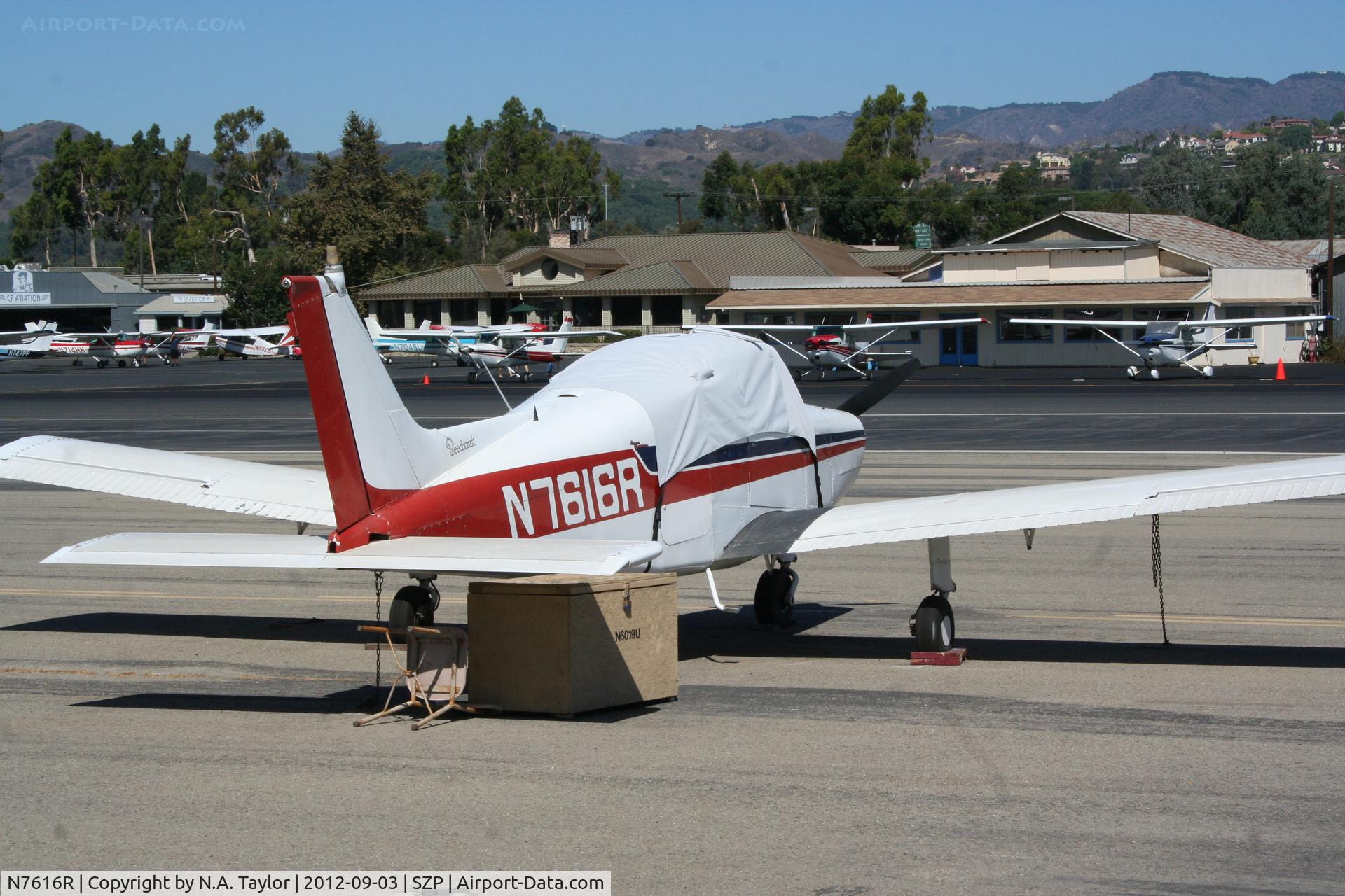 N7616R, 1969 Beech B23 Musketeer C/N M-1239, Sitting at Santa Paula