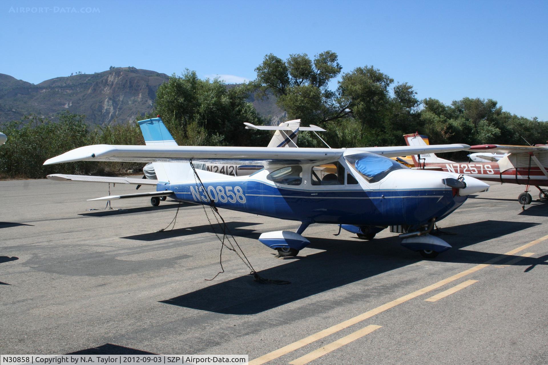 N30858, 1970 Cessna 177B Cardinal C/N 17701509, Sitting at Santa Paula