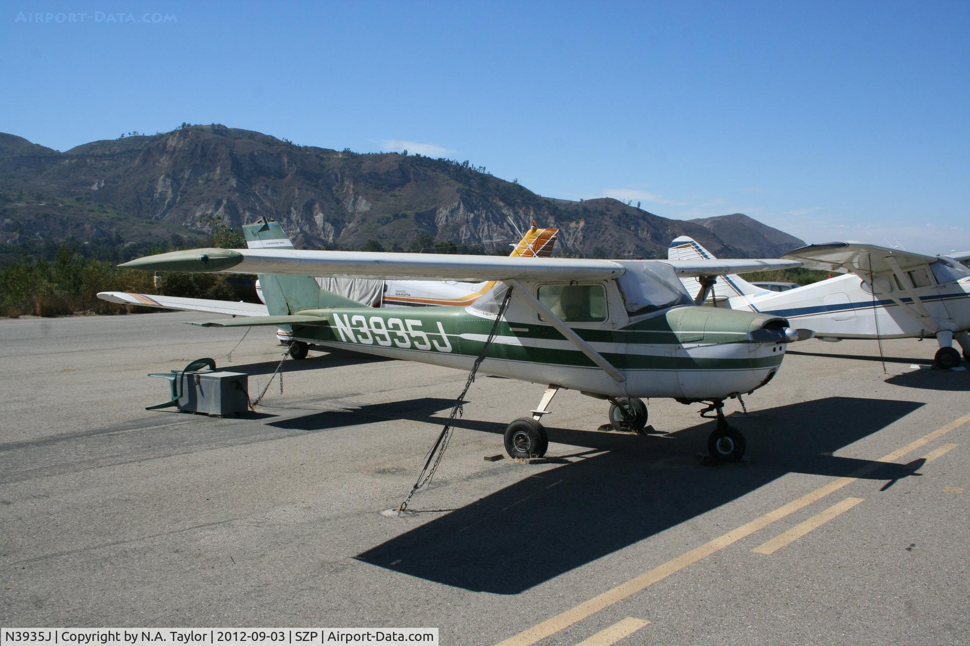 N3935J, 1966 Cessna 150G C/N 15065235, Sitting at Santa Paula