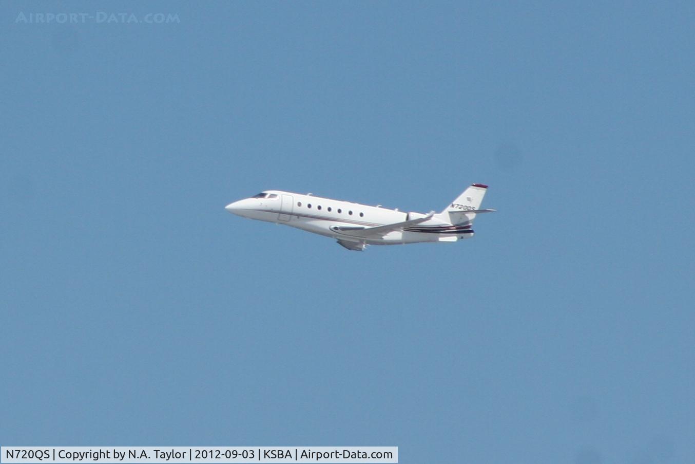 N720QS, 2003 Israel Aircraft Industries Gulfstream 200 C/N 085, Departing to the west