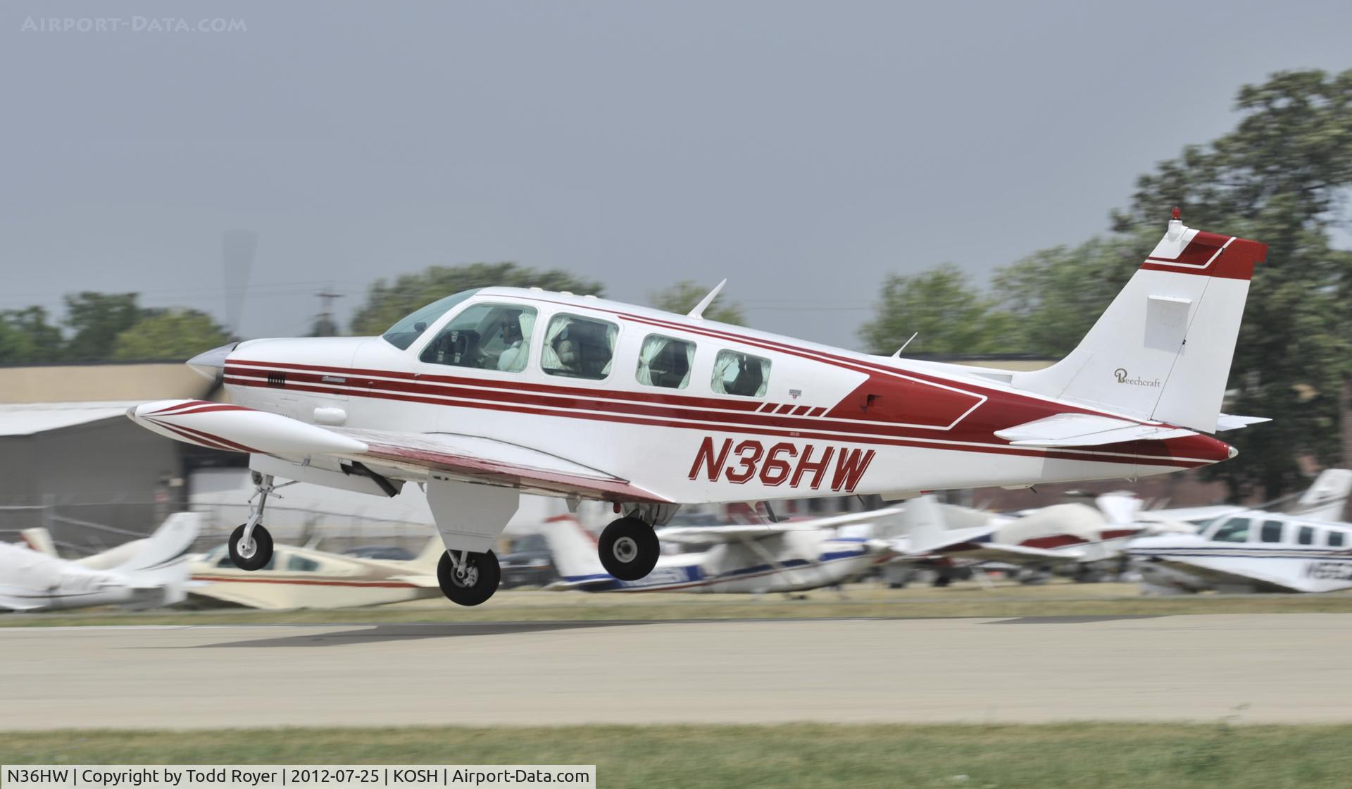 N36HW, 1980 Beech A36TC Bonanza 36 C/N EA-166, Airventure 2012