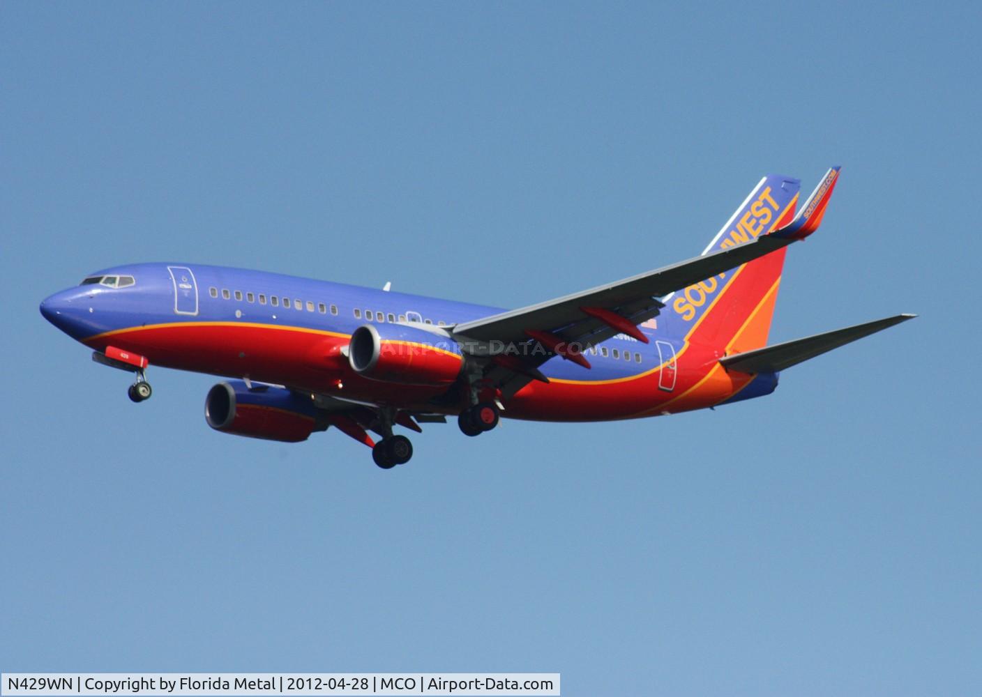 N429WN, 2002 Boeing 737-7H4 C/N 33658, Southwest 737