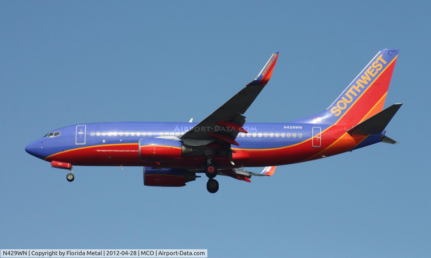 N429WN, 2002 Boeing 737-7H4 C/N 33658, Southwest 737