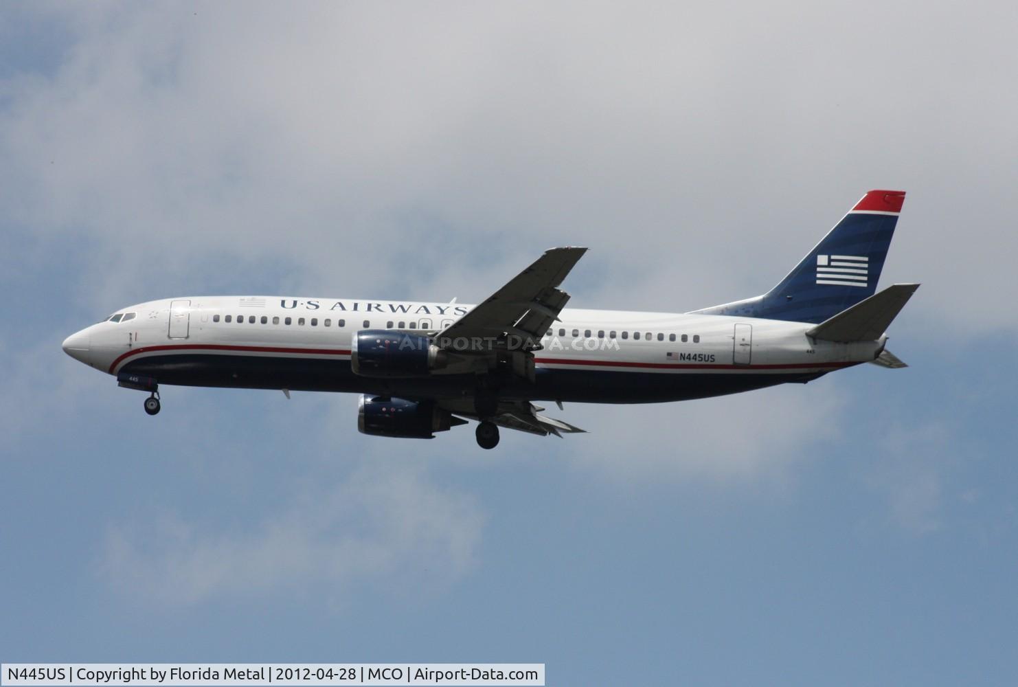 N445US, 1990 Boeing 737-4B7 C/N 24863, US Airways 737