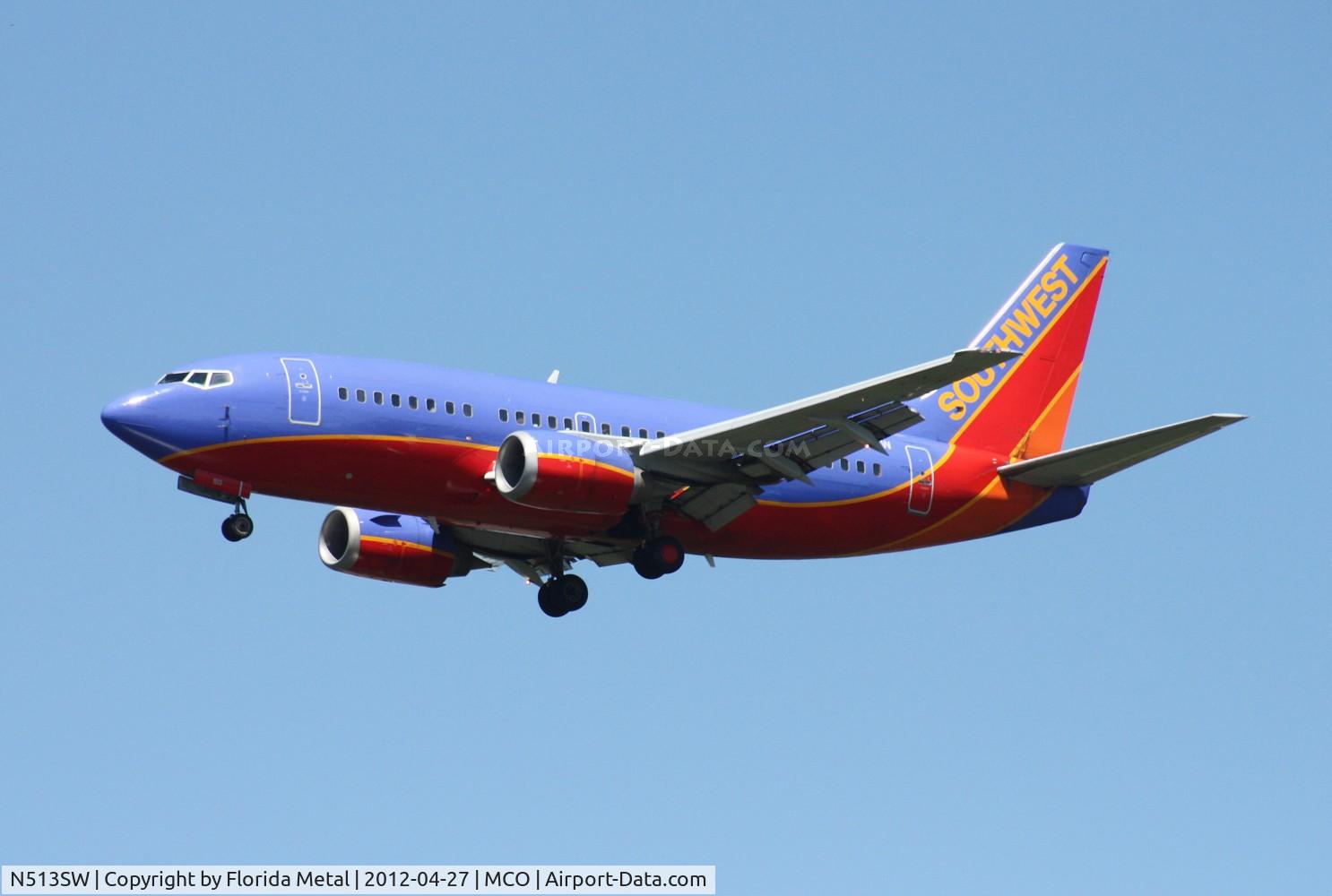 N513SW, 1991 Boeing 737-5H4 C/N 24190, Southwest 737-500