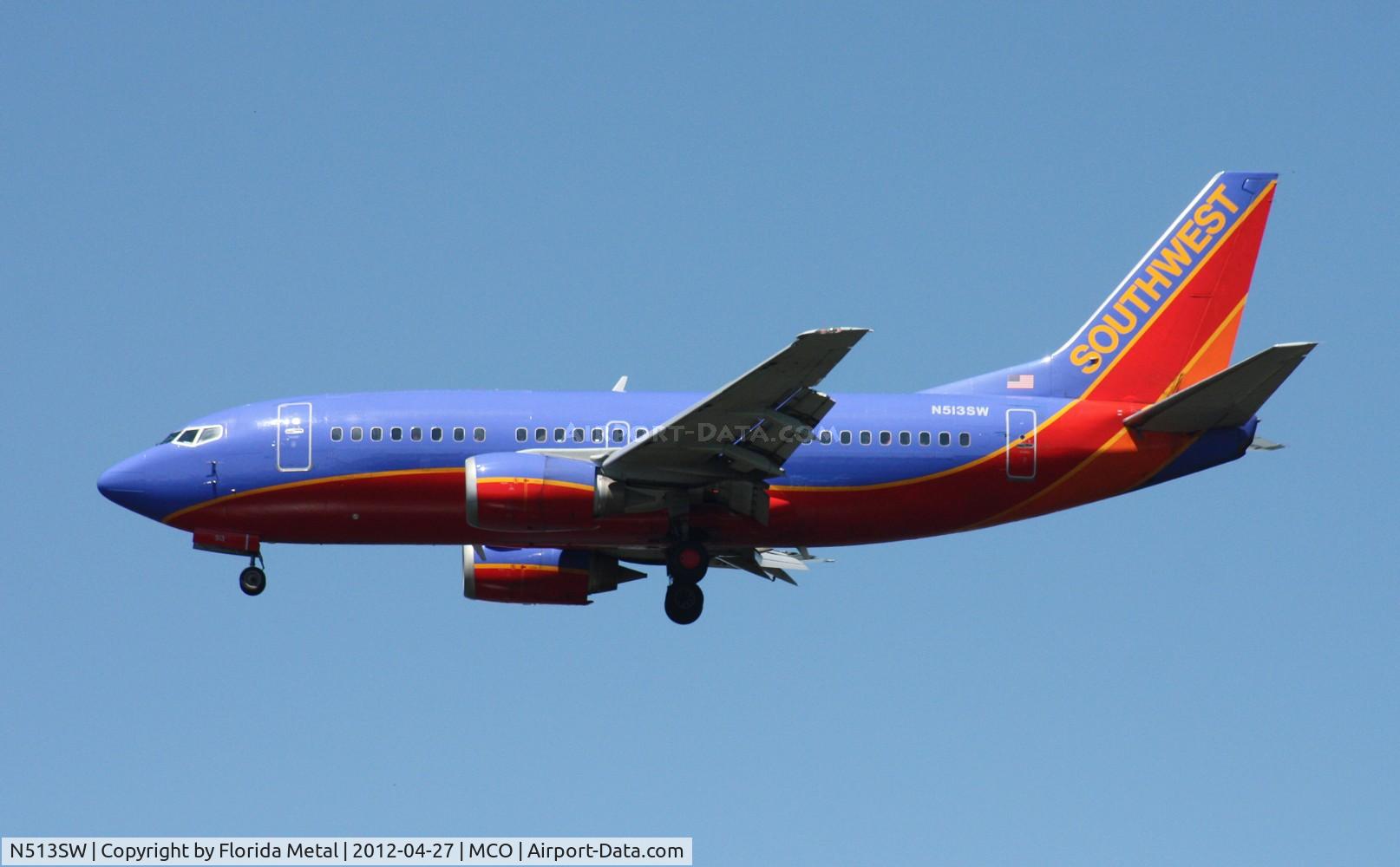 N513SW, 1991 Boeing 737-5H4 C/N 24190, Southwest 737