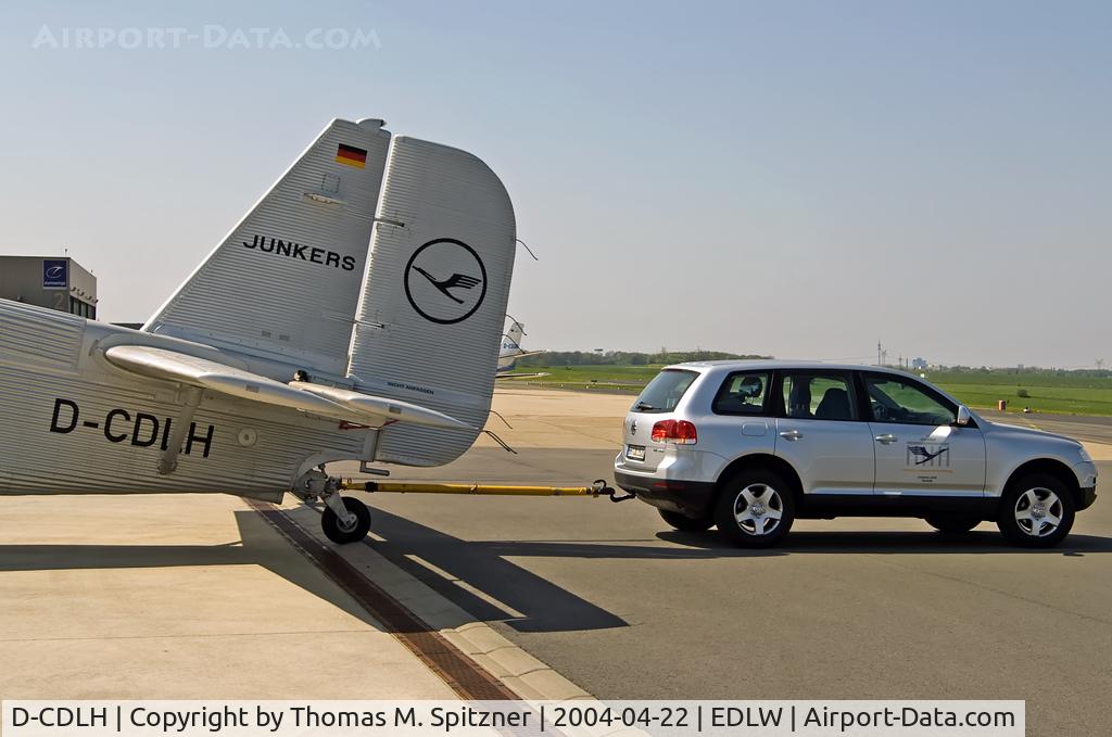 D-CDLH, 1936 Junkers Ju-52/3m C/N 130714, a/c towing Lufthansa style.... :-)
