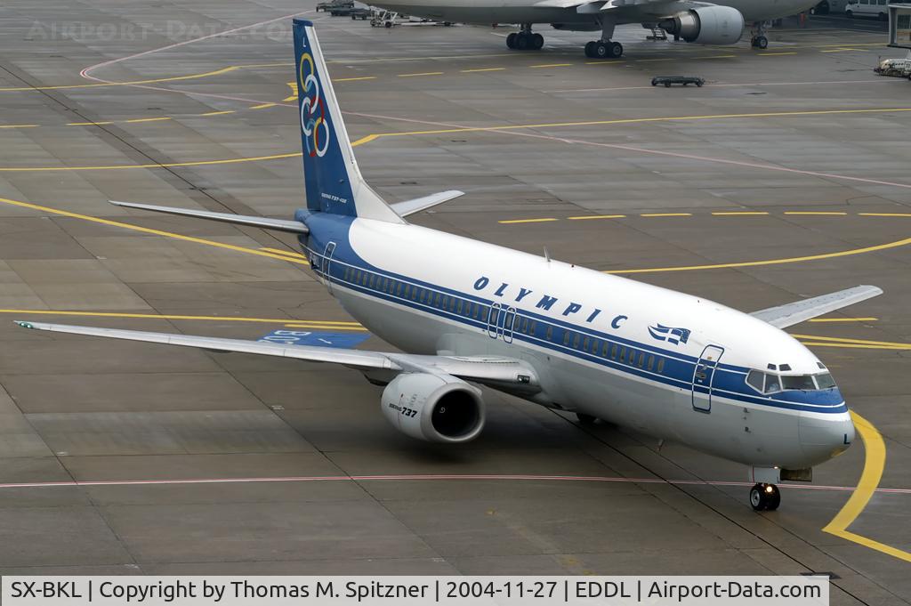 SX-BKL, 1990 Boeing 737-4Y0 C/N 24915/2055, Olympic Airlines SX-BKL arriving at it's gate after a flight from Athens