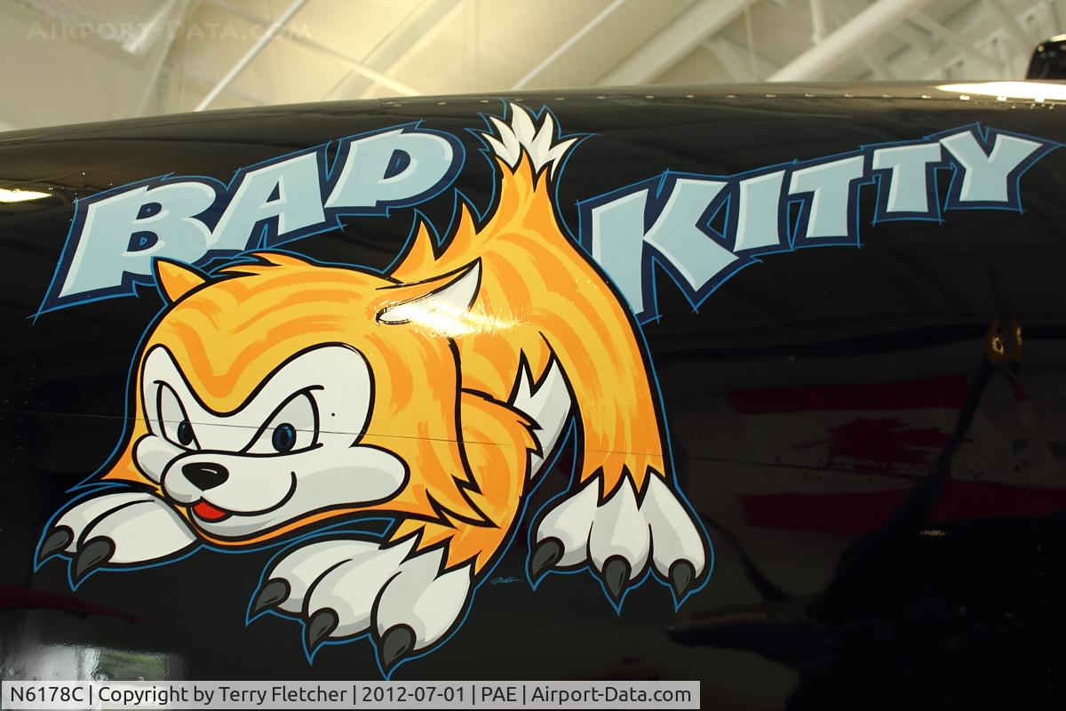 N6178C, Grumman F7F-3 Tigercat C/N C.225, Artwork on N6178C (Bad Kitty), Grumman F7F-3, c/n: 80483