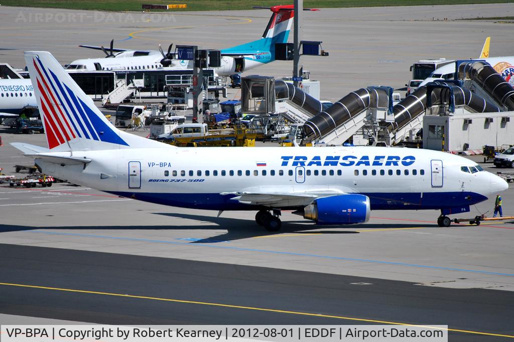 VP-BPA, 1991 Boeing 737-5K5 C/N 25037, On push-back