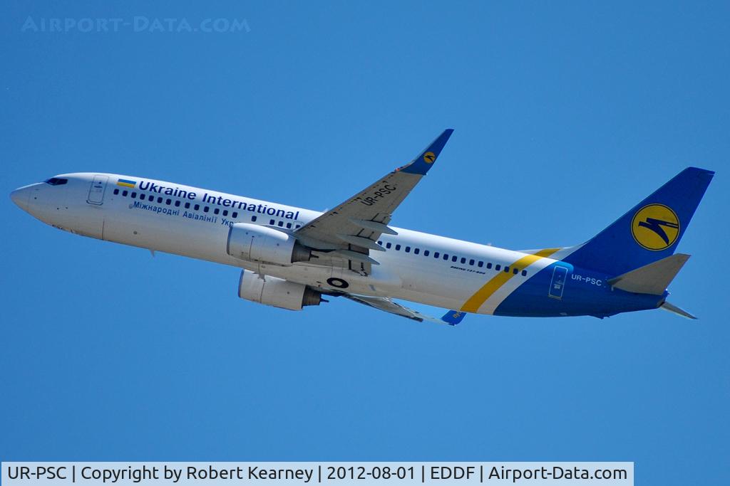 UR-PSC, 2010 Boeing 737-8HX C/N 29662, Climbing off r/w 07L