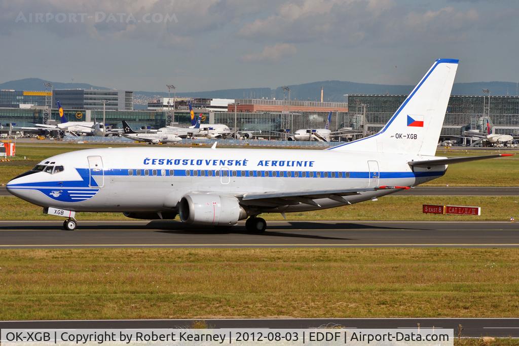 OK-XGB, 1992 Boeing 737-55S C/N 26540, Taxiing around for departure