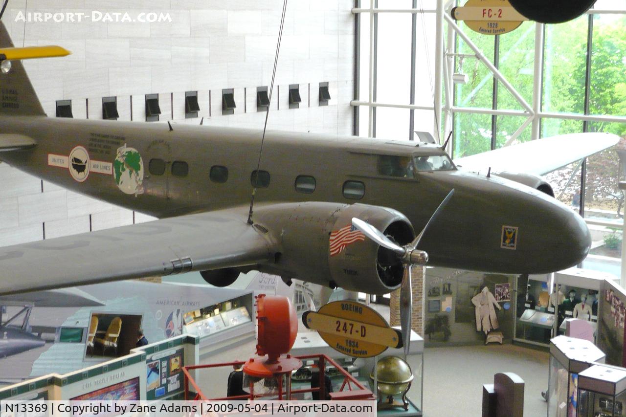 N13369, 1934 Boeing 247D C/N 1953, National Air and Space Museum - Photo by Hunter Adams