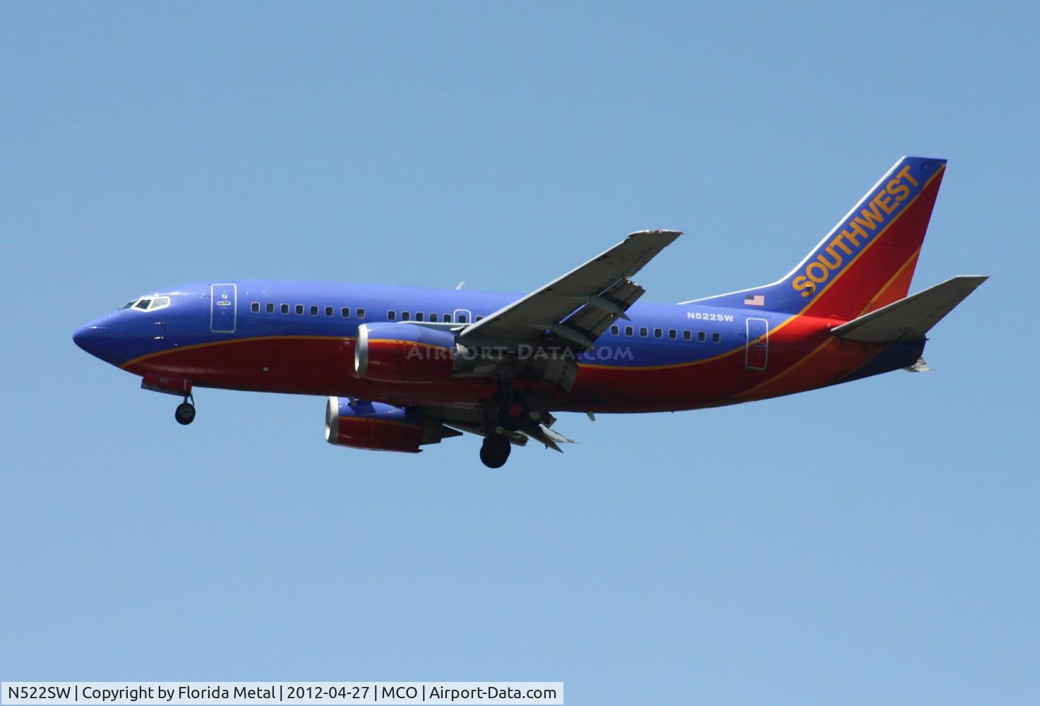 N522SW, 1992 Boeing 737-5H4 C/N 26564, Southwest 737-500