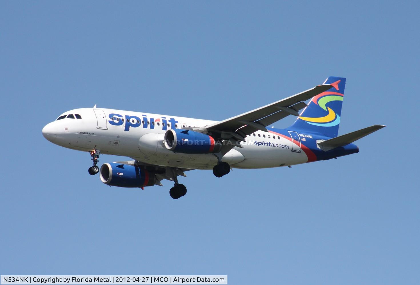 N534NK, 2008 Airbus A319-132 C/N 3395, Spirit A319
