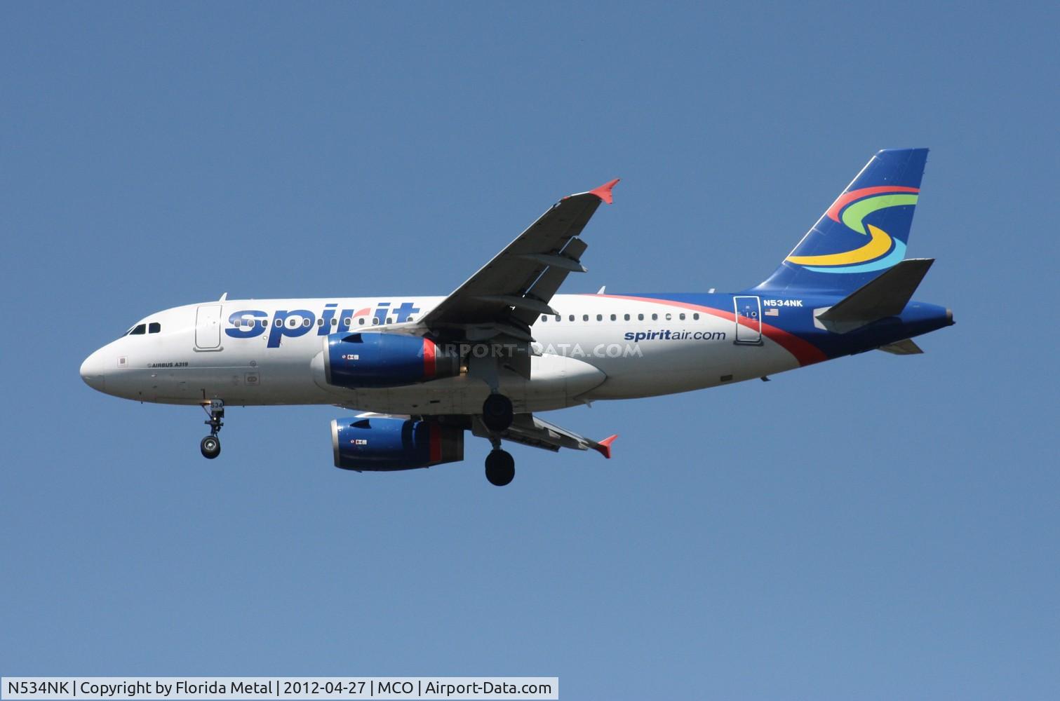 N534NK, 2008 Airbus A319-132 C/N 3395, Spirit A319