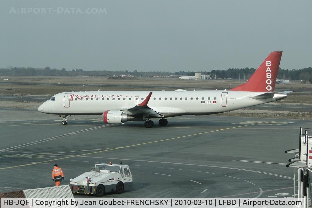 HB-JQF, 2008 Embraer 190LR (ERJ-190-100LR) C/N 19000178, ex BBO [F7] Flybaboo
