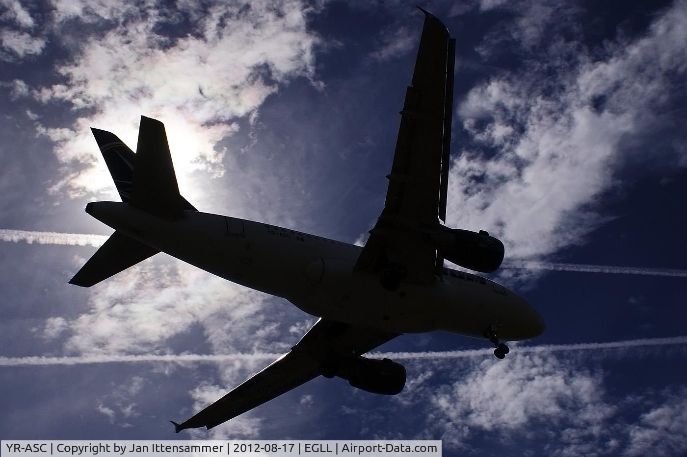 YR-ASC, 2007 Airbus A318-121 C/N 3220, YR-ASC @ EGLL