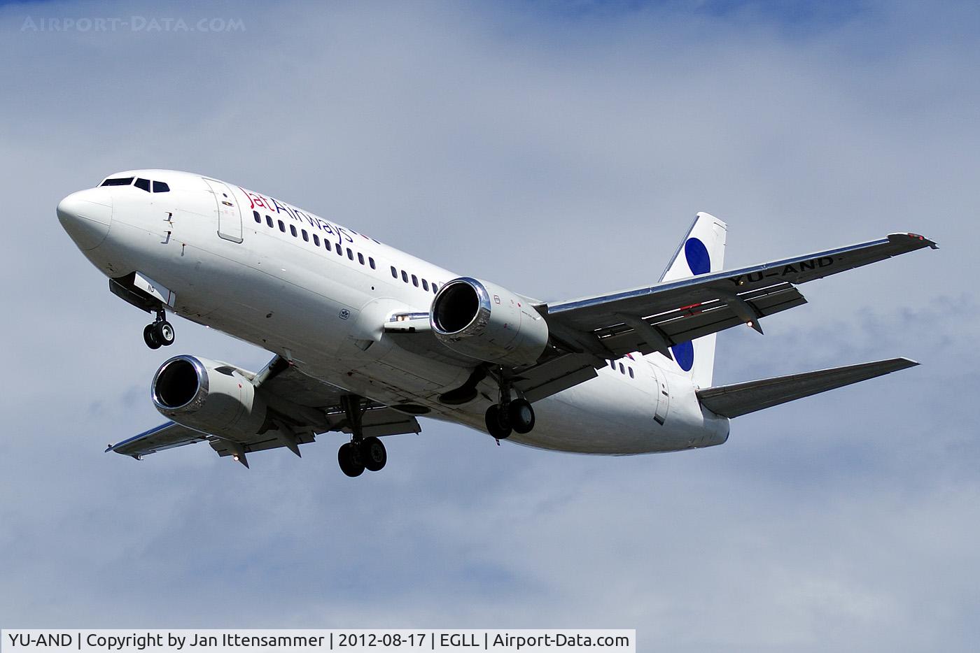 YU-AND, 1985 Boeing 737-3H9 C/N 23329/1134, yu-and @ egll