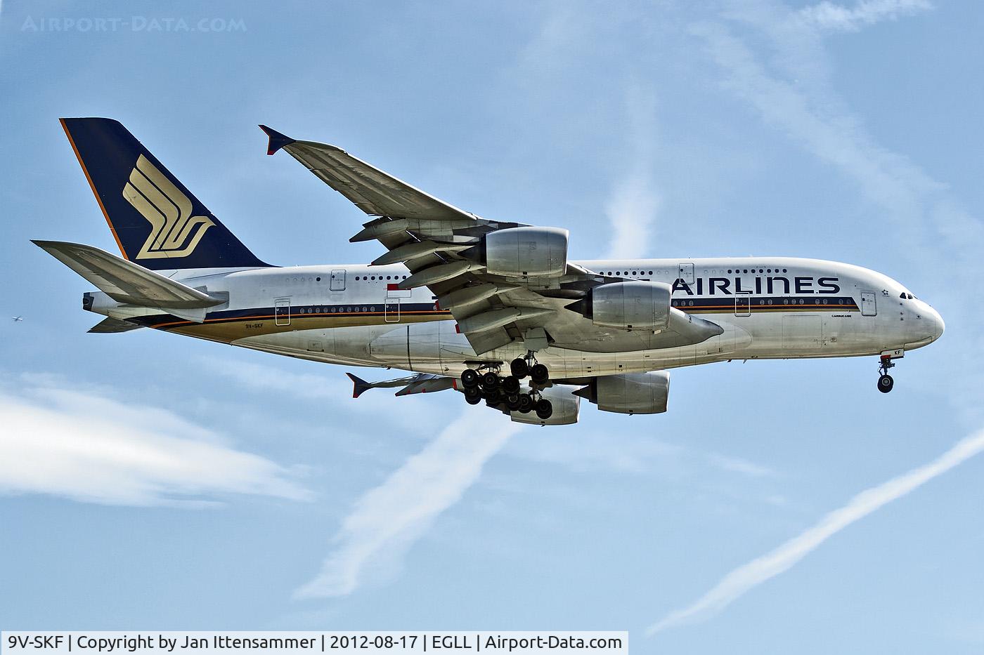 9V-SKF, 2008 Airbus A380-841 C/N 012, 9V-SKF @ EGLL