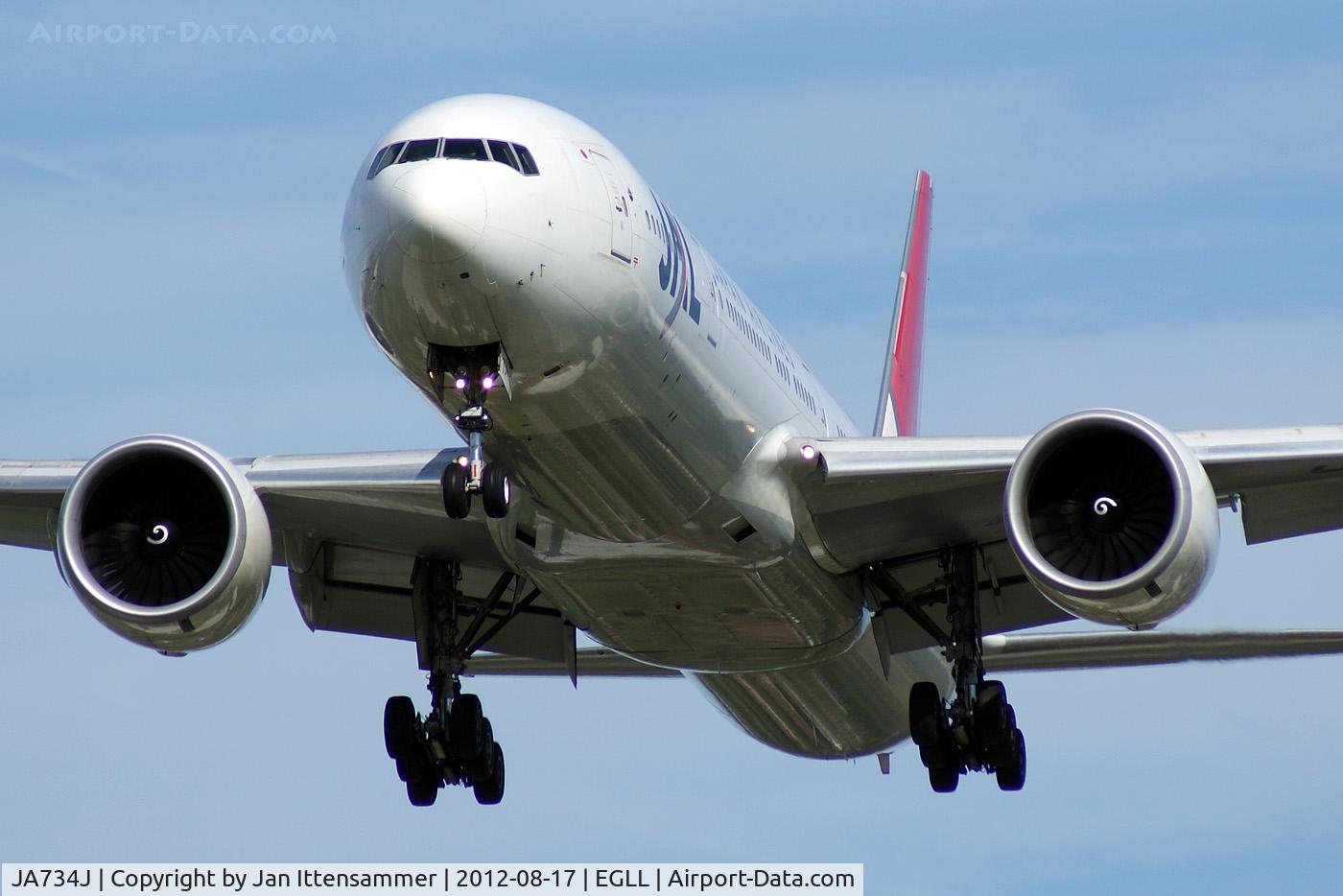 JA734J, 2005 Boeing 777-346/ER C/N 32433, JA734J @ egll