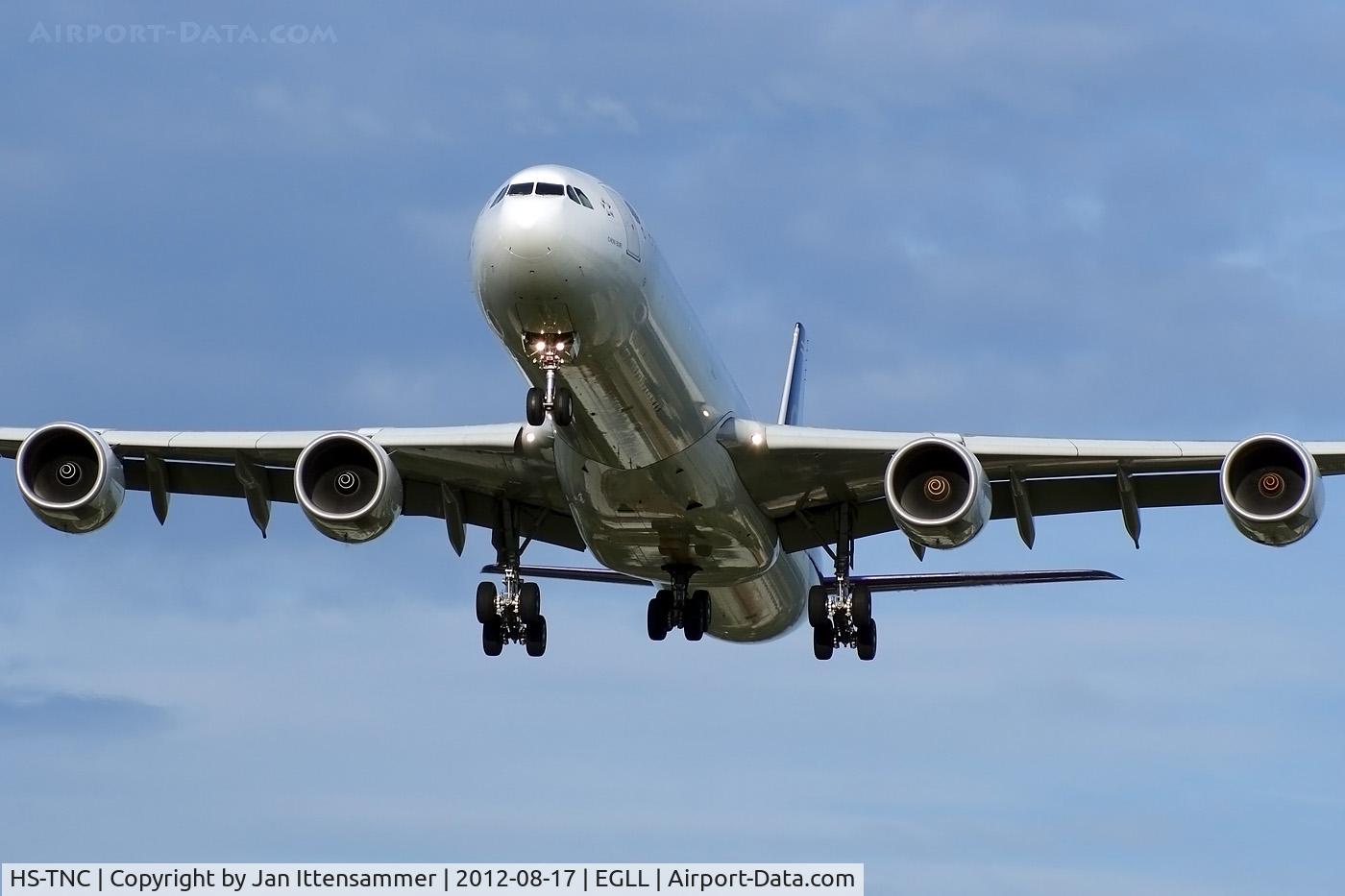 HS-TNC, 2005 Airbus A340-642 C/N 689, HS-TNC @ EGLL