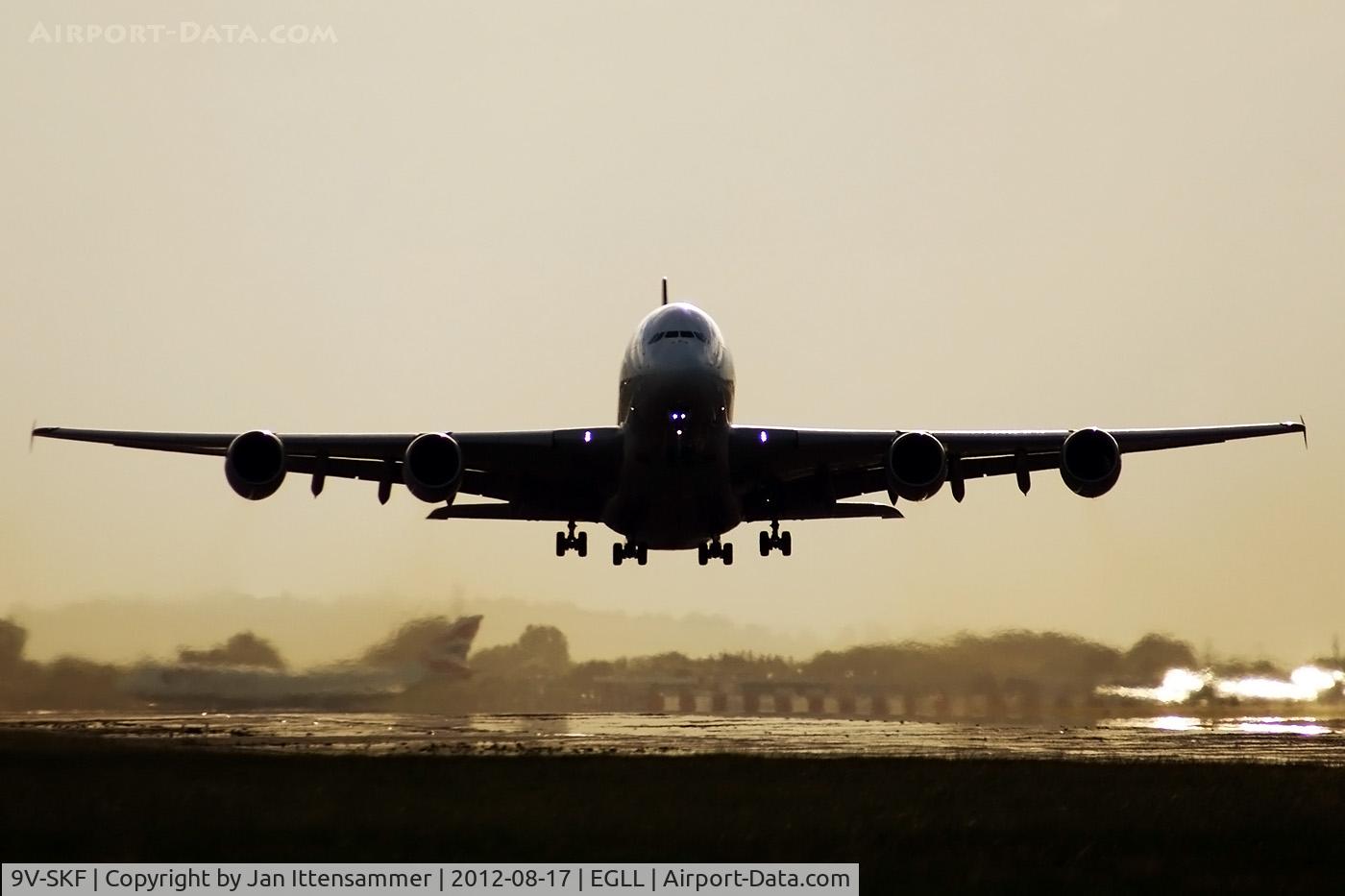 9V-SKF, 2008 Airbus A380-841 C/N 012, 9V-SKF @ EGLL