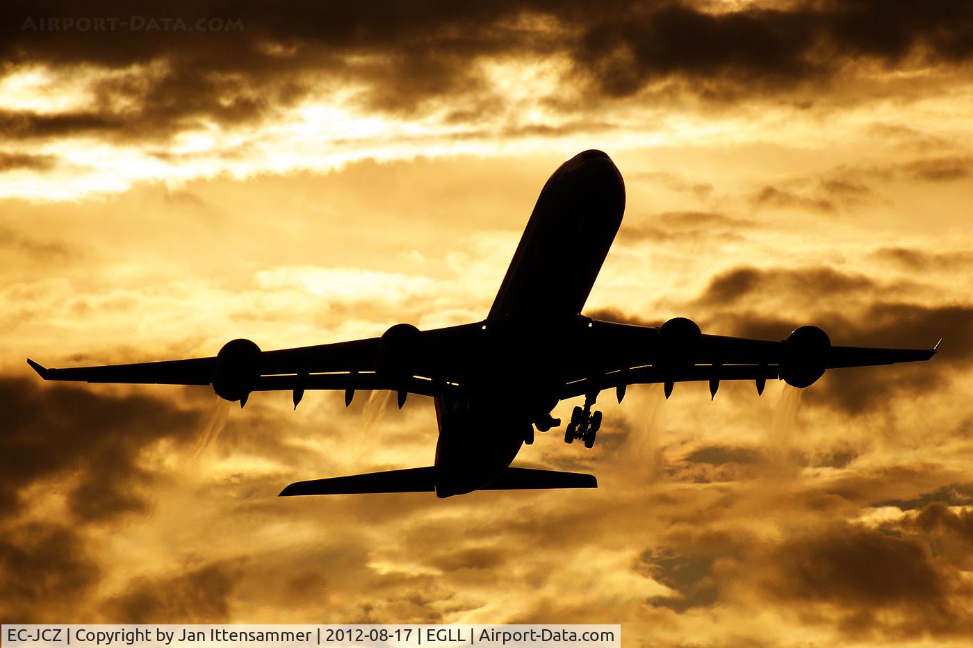 EC-JCZ, 2005 Airbus A340-642 C/N 619, EC-JCZ @ EGLL