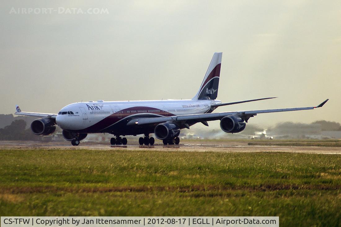 CS-TFW, 2008 Airbus A340-542 C/N 910, CS-TFW @ EGLL