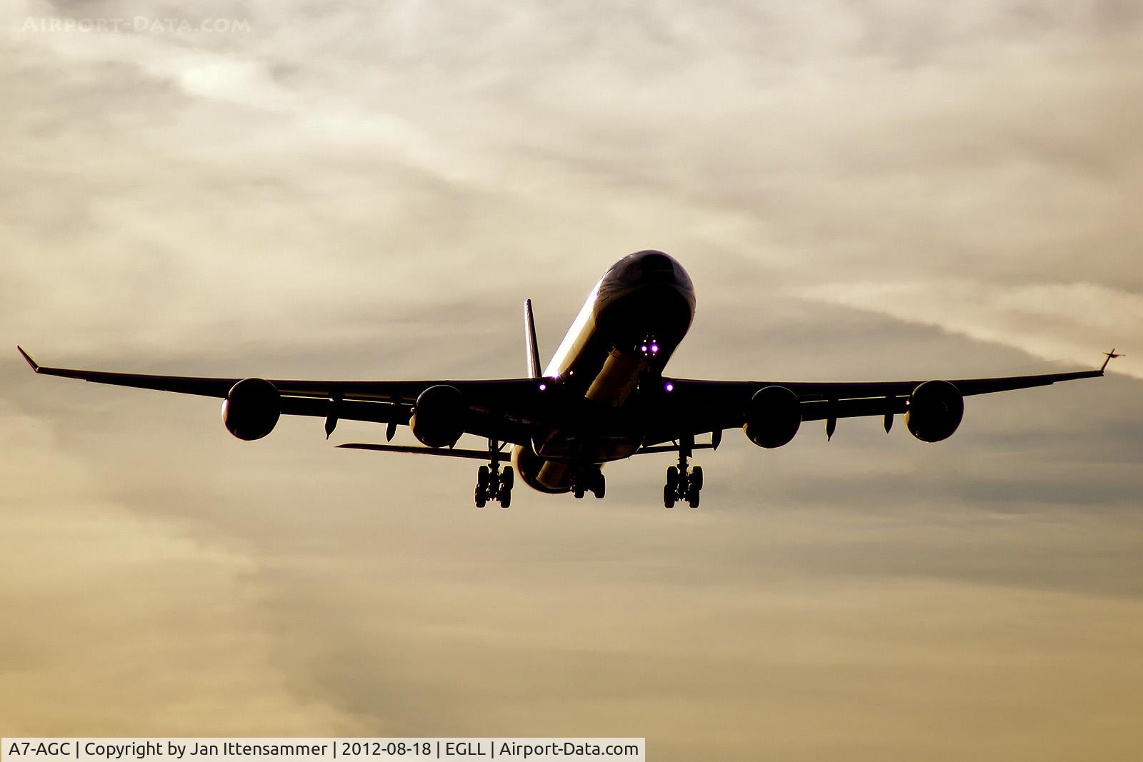 A7-AGC, 2006 Airbus A340-642 C/N 766, a7-agc @ egll