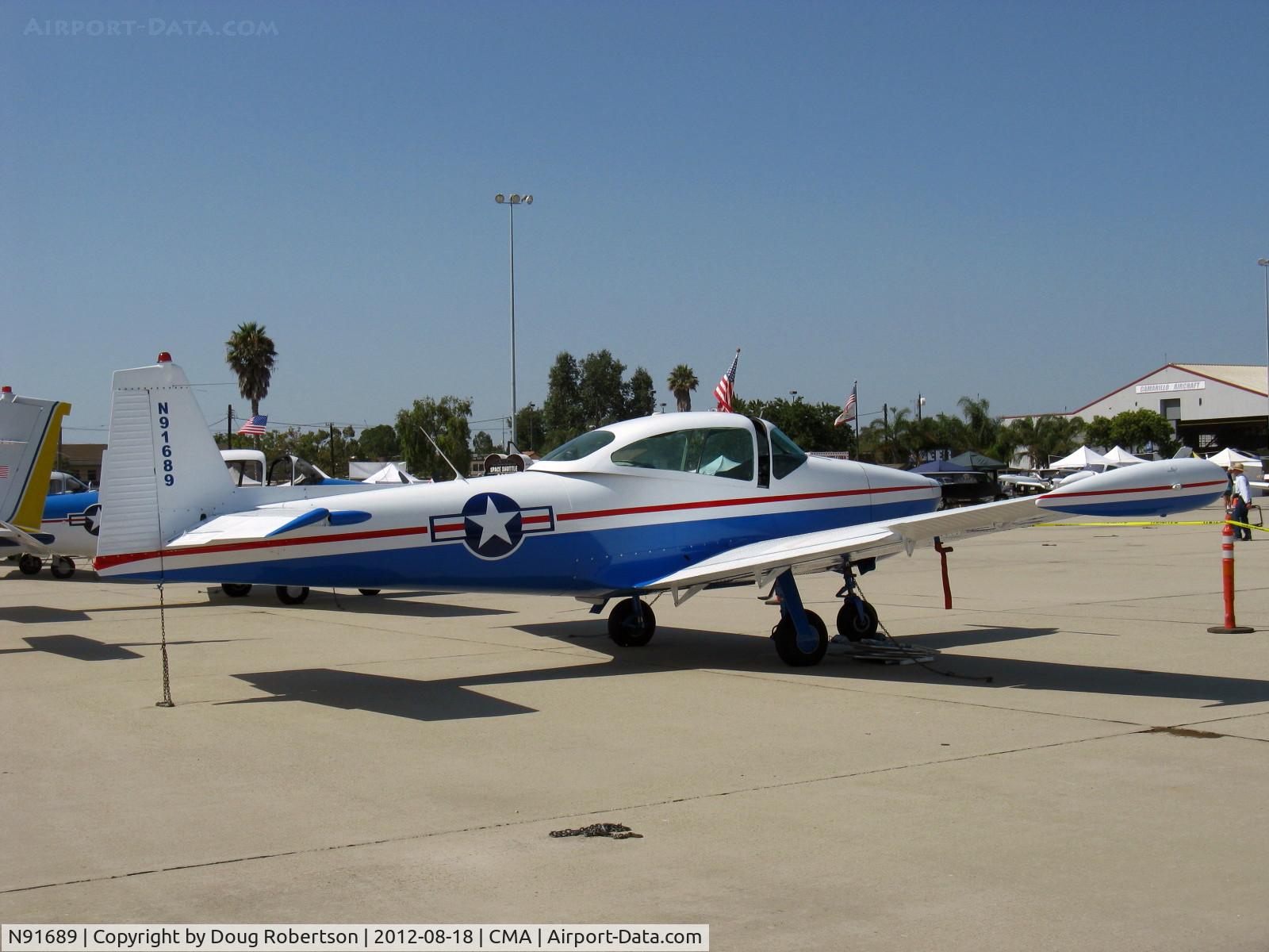 N91689, 1946 North American Navion (NA-145) C/N NAV-4-431, 1946 North American NAVION, Continental E-225 upgrade, many mods-newly refinished