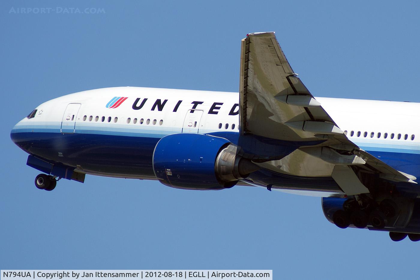N794UA, 1997 Boeing 777-222 C/N 26953, N794UA @ egll