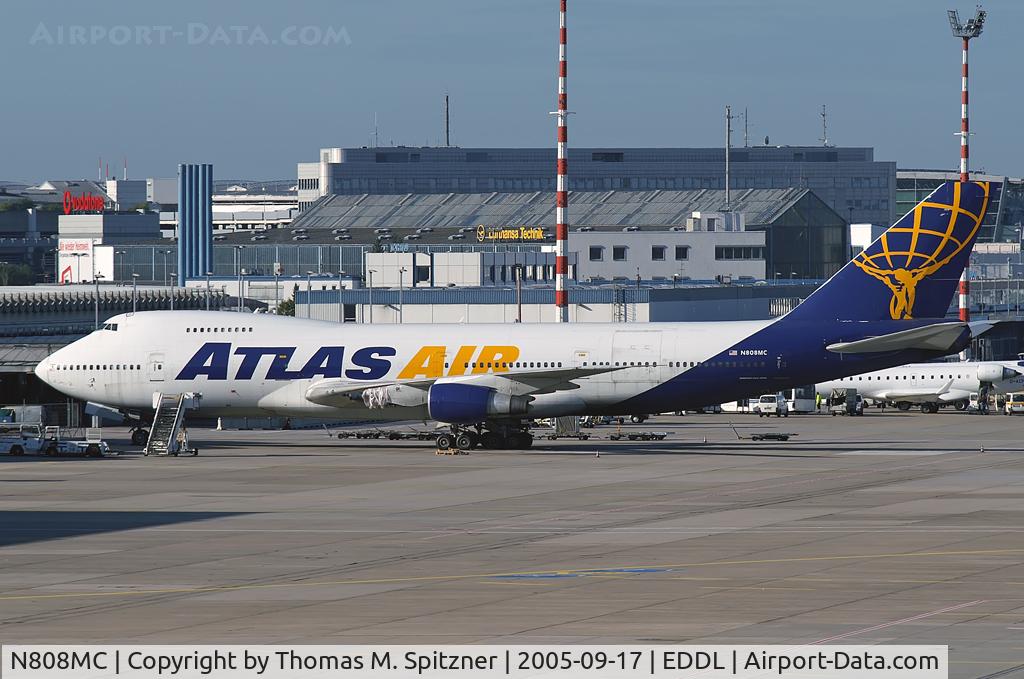 N808MC, 1975 Boeing 747-212B C/N 21048, Atlas Air N808MC stored a DUS after being damaged due to a runway overshoot in snowy conditions. A/C was scrapped at DUS. Ex N726PA.