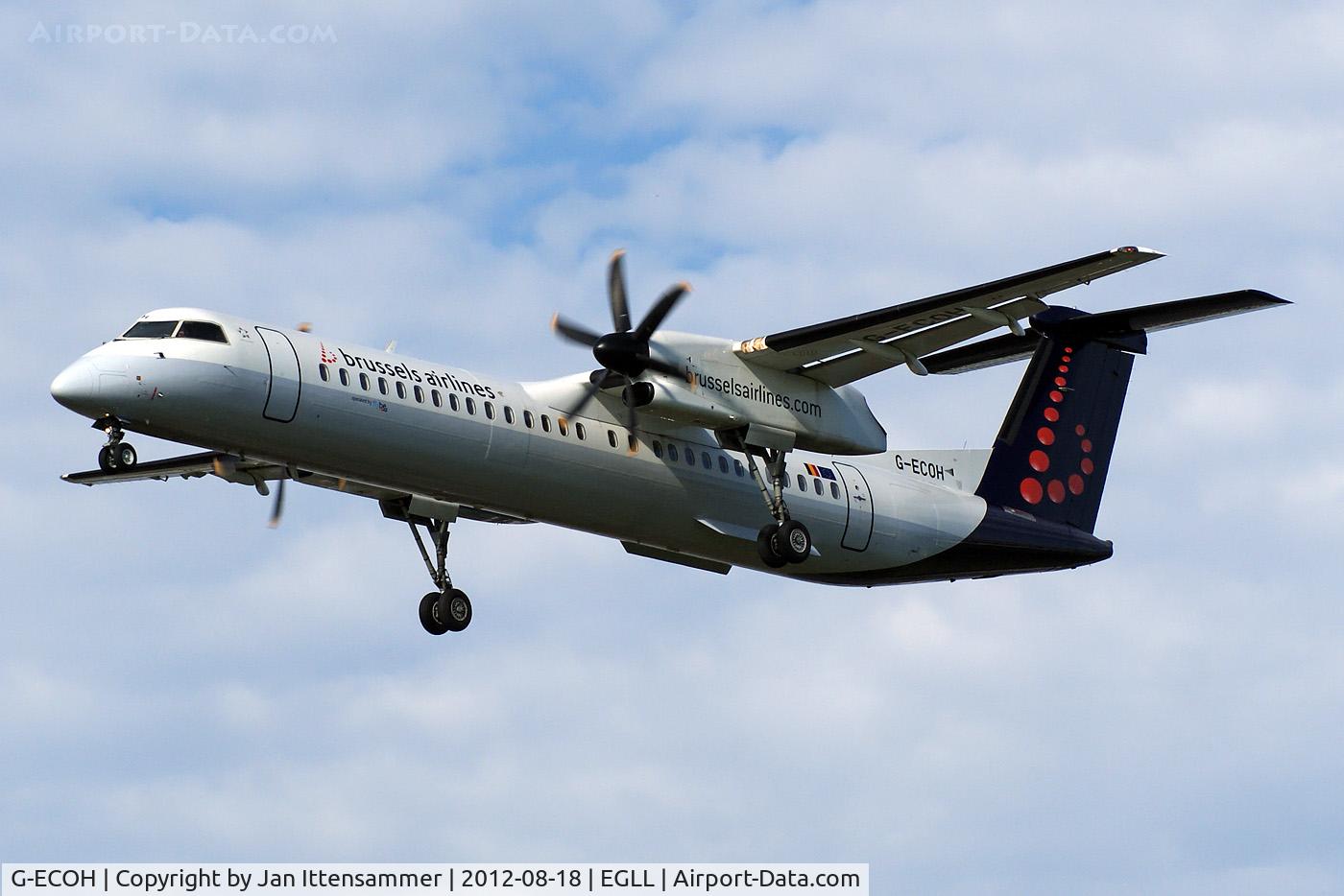 G-ECOH, 2008 De Havilland Canada DHC-8-402Q Dash 8 C/N 4221, G-ECOH @ EGLL
