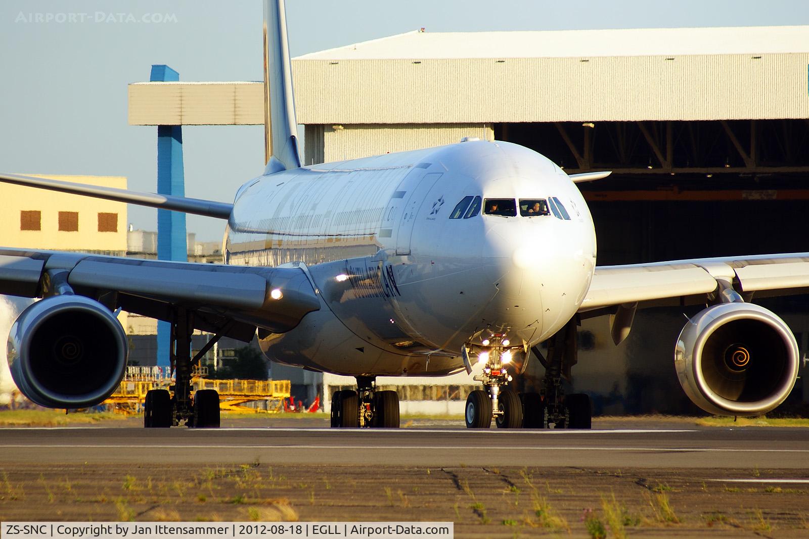 ZS-SNC, 2003 Airbus A340-642 C/N 426, zs-snc q egll