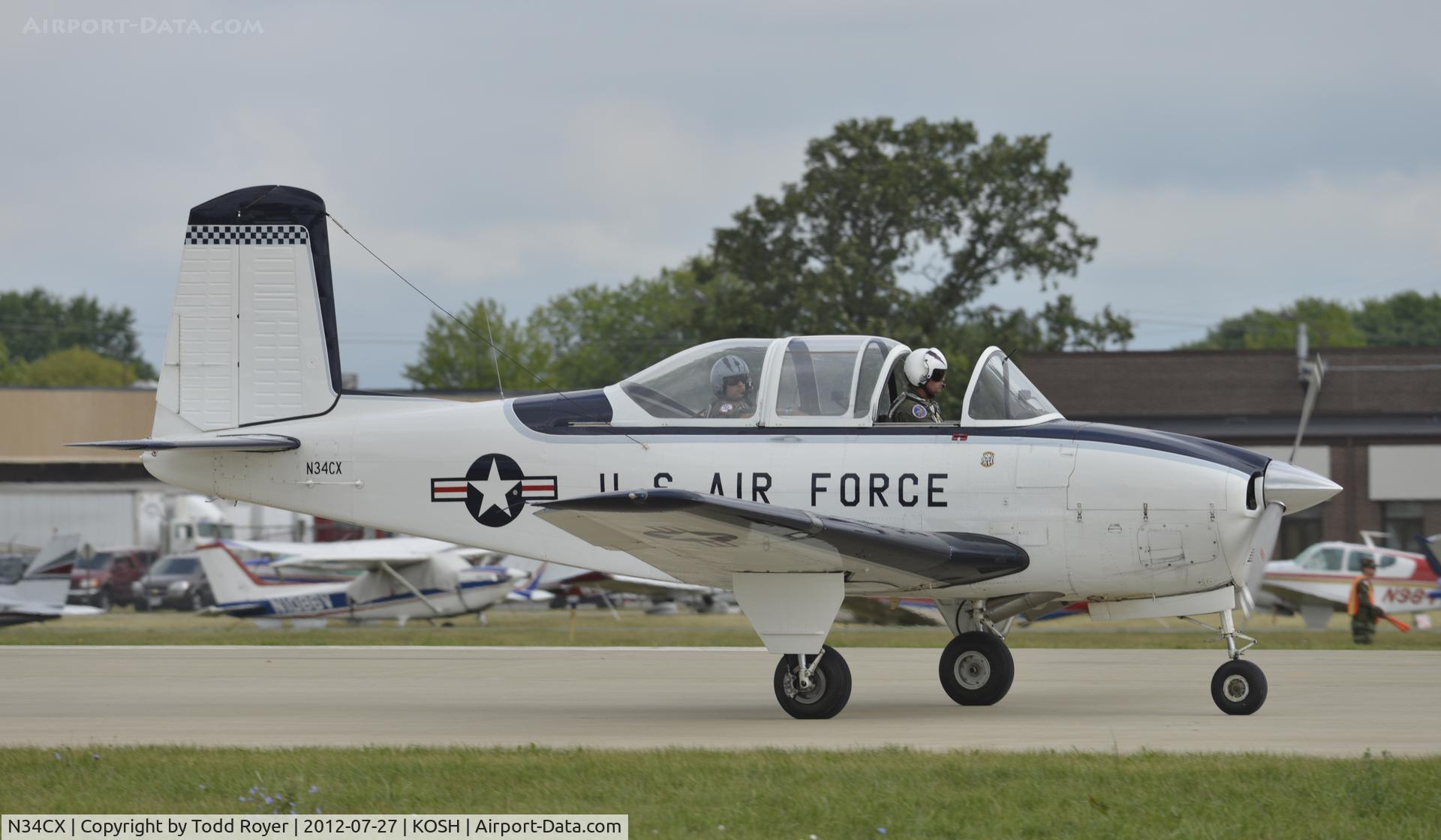 N34CX, 1958 Beech T-34A Mentor C/N CG-223, Airventure 2012