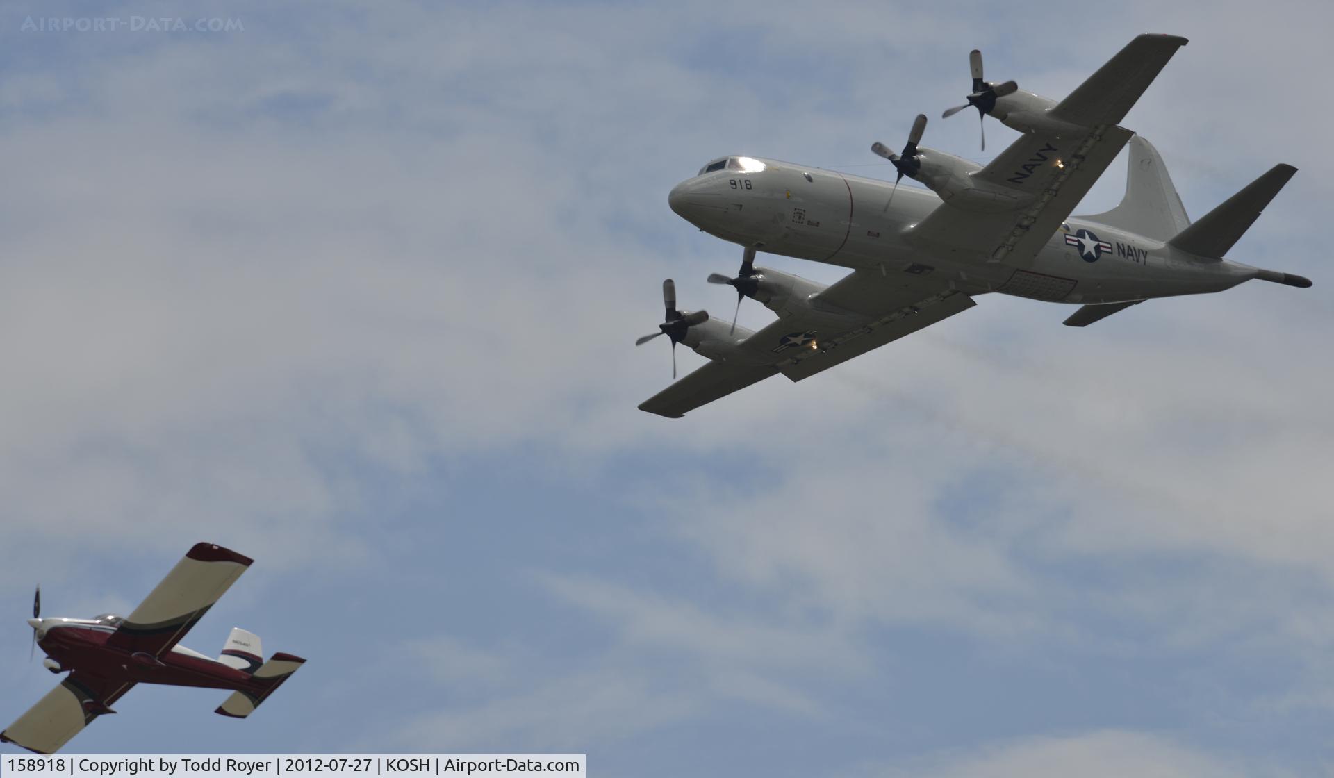 158918, Lockheed P-3C Orion C/N 285A-5590, Navy P-3 going around after overtaking departing RV.