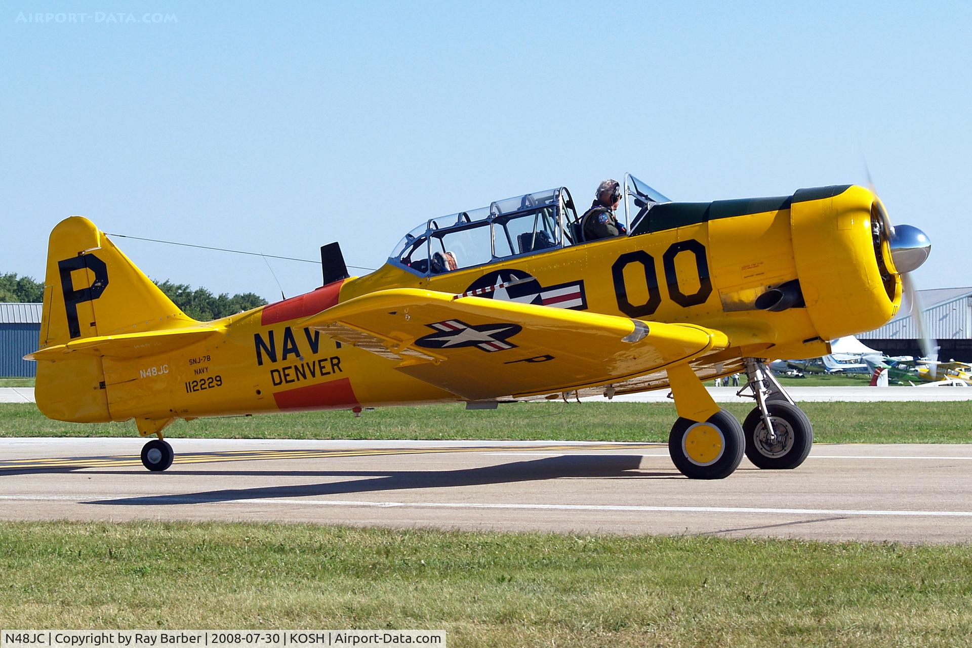 N48JC, North American AT-6G Texan Texan C/N 121-43192, North American T-6G Texan [SA-060] Oshkosh - Wittman Regional~N 30/07/2008