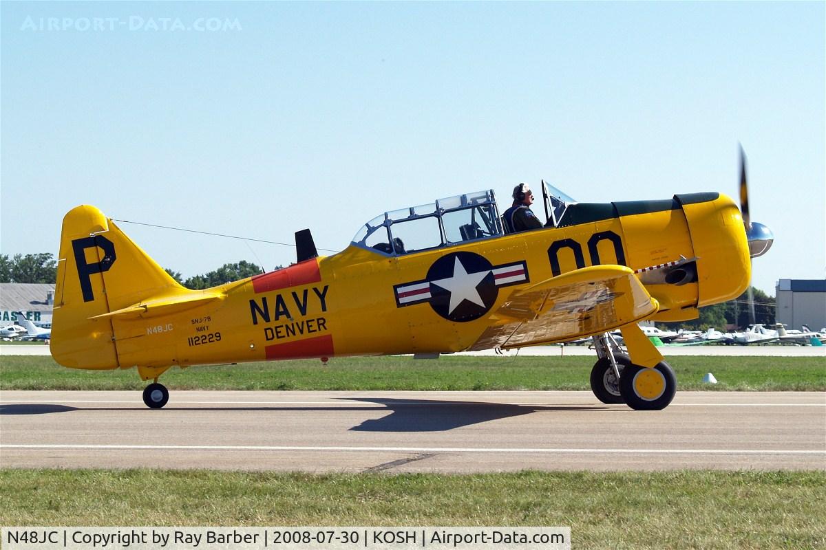 N48JC, North American AT-6G Texan Texan C/N 121-43192, North American T-6G Texan [SA-060] Oshkosh - Wittman Regional~N 30/07/2008