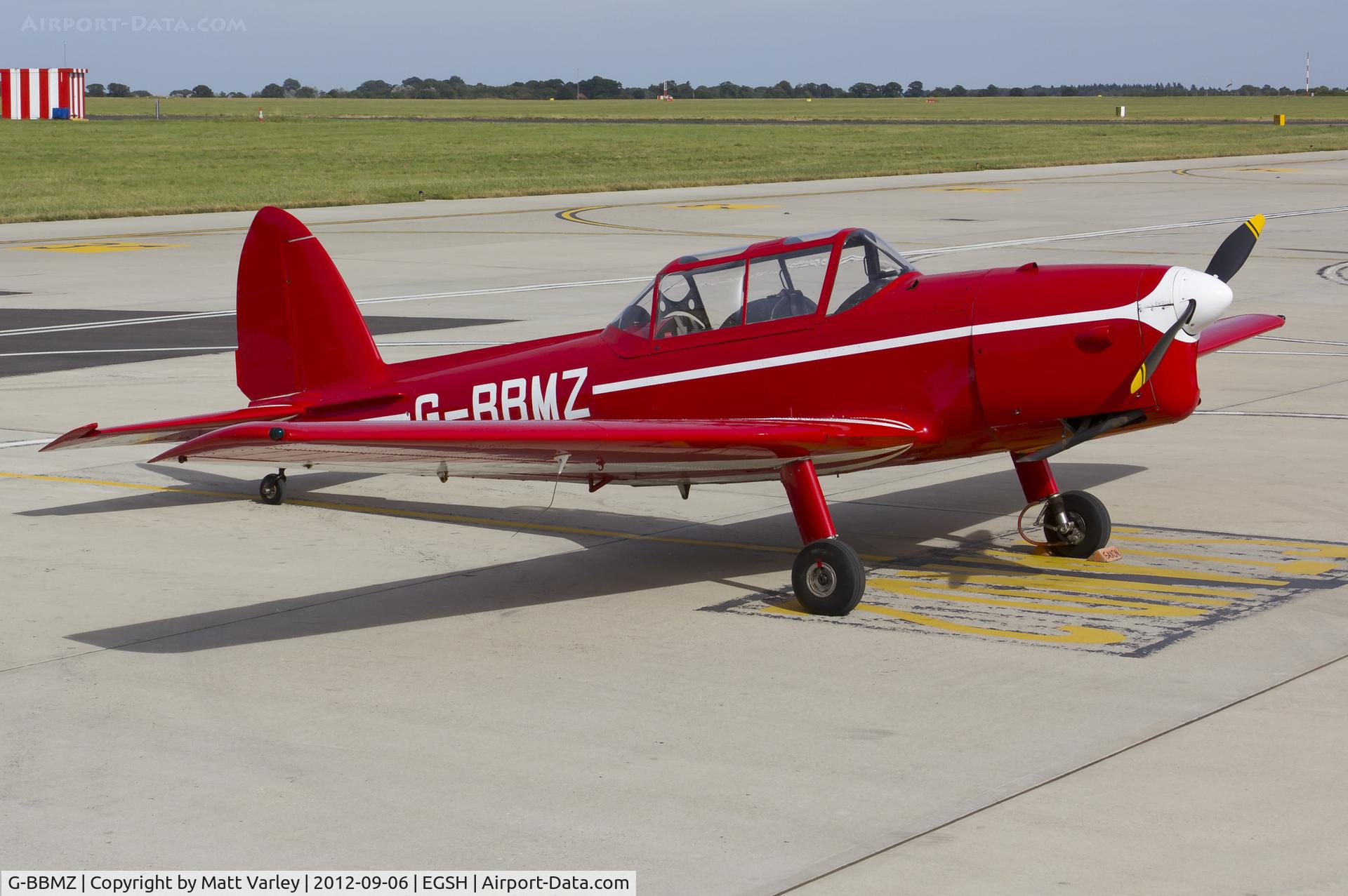G-BBMZ, 1950 De Havilland DHC-1 Chipmunk T.10 C/N C1/0563, Sat on stand at SaxonAir.