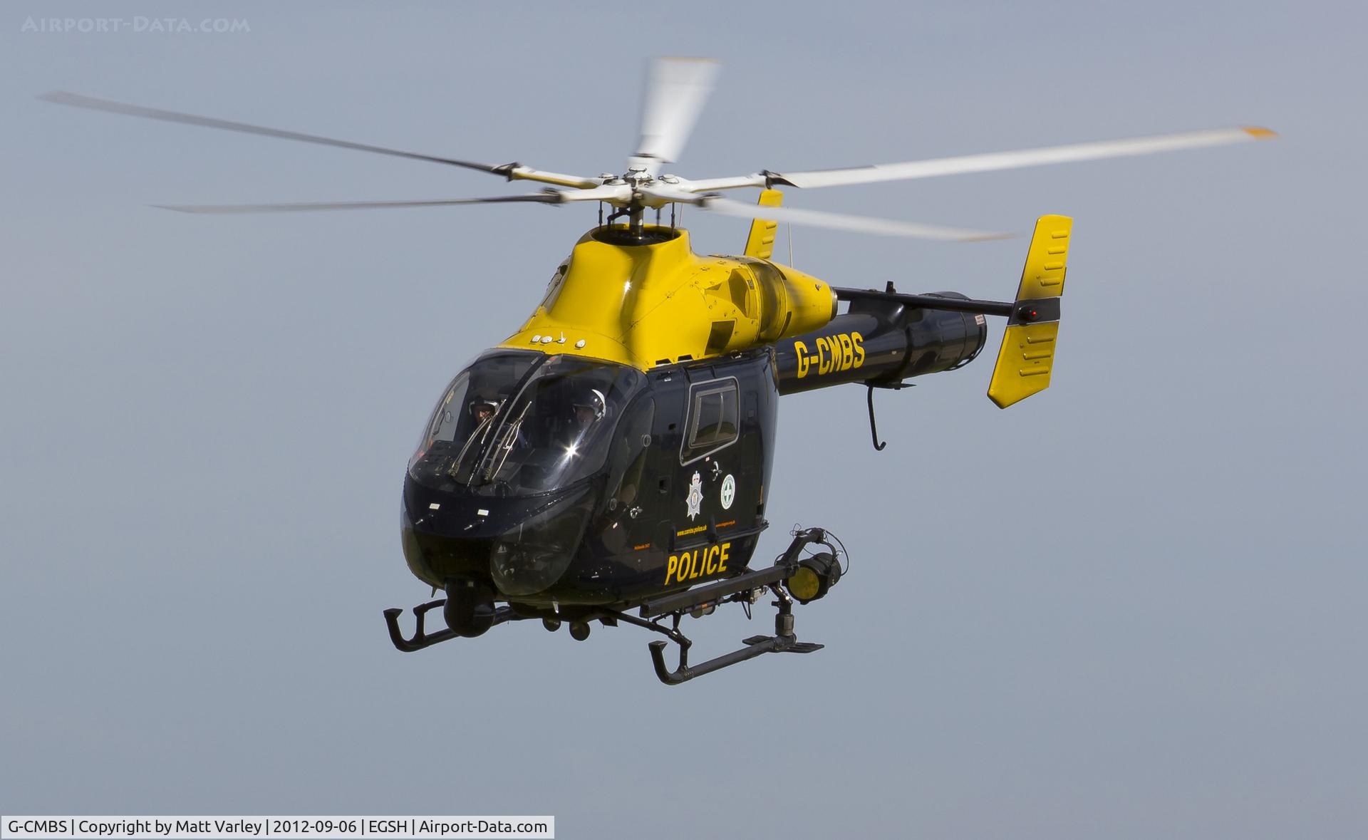 G-CMBS, 2005 MD Helicopters MD-900 Explorer C/N 900-00111, Departing EGSH.