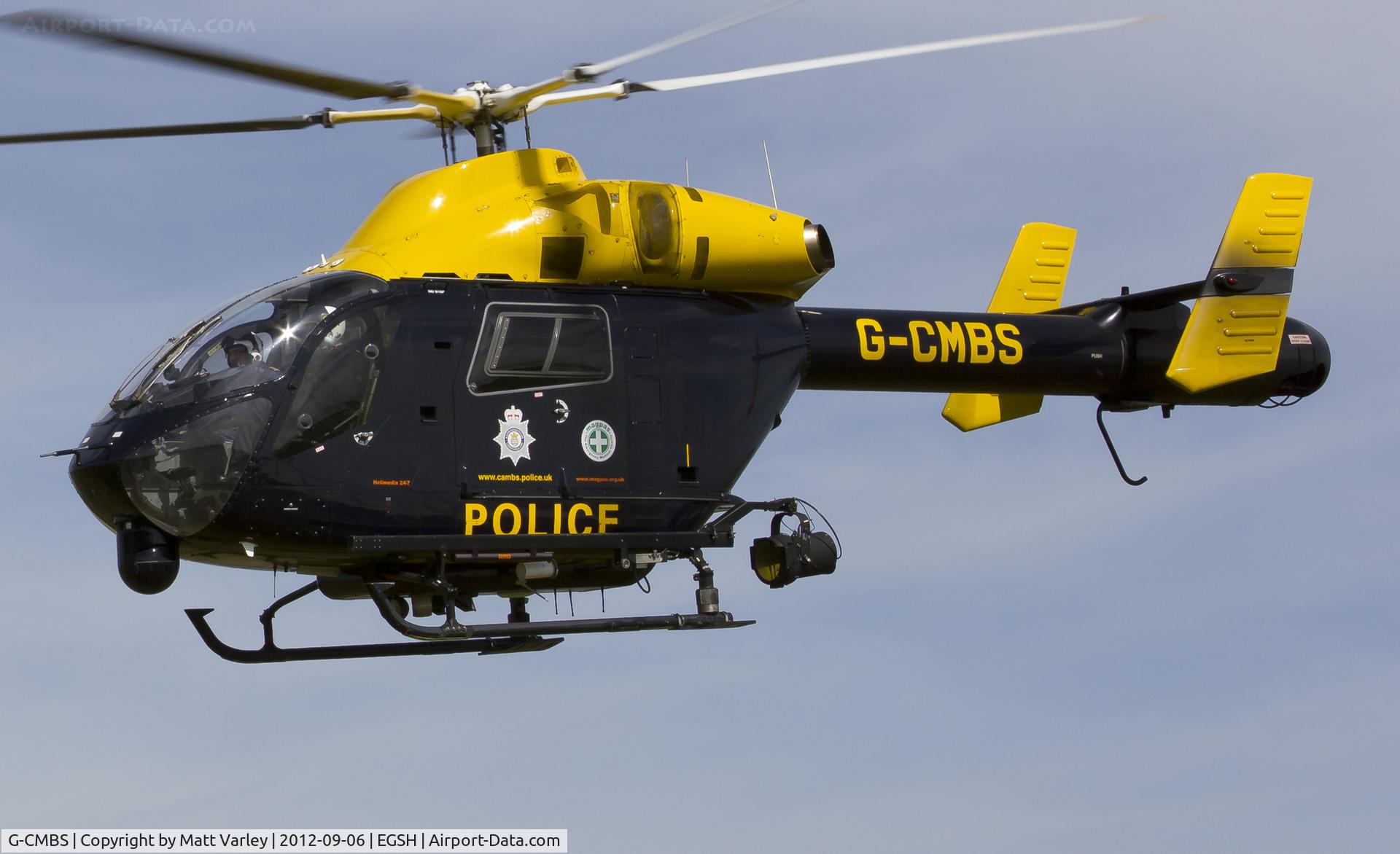G-CMBS, 2005 MD Helicopters MD-900 Explorer C/N 900-00111, Departing EGSH.