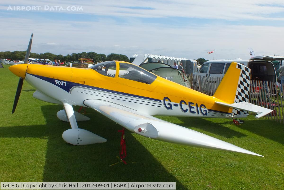 G-CEIG, 2007 Vans RV-7 C/N PFA 323-14402, at the LAA Rally 2012, Sywell